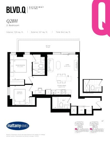Q2BH floor plan