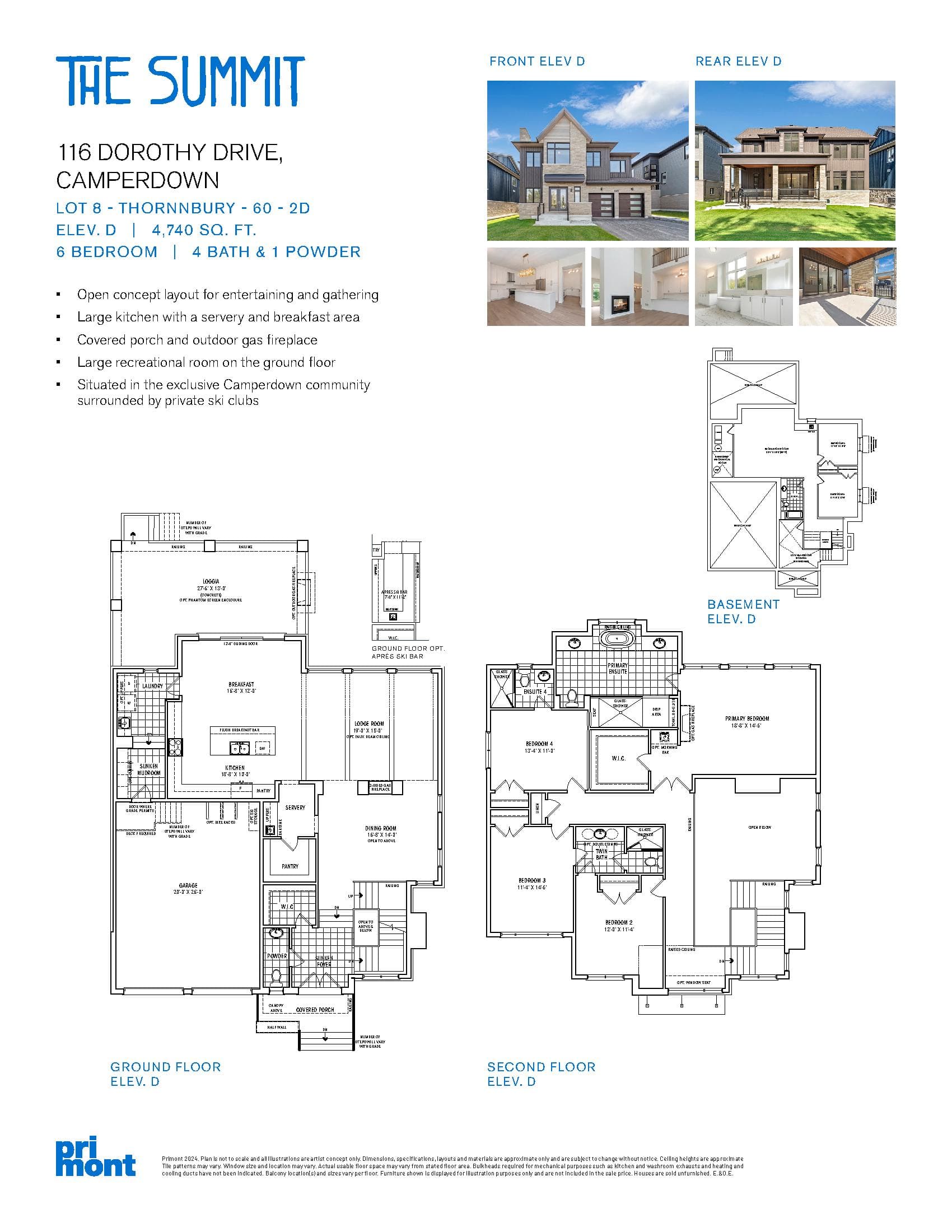 Thornbury 60 2D Floor Plan at The Summit - 4740 sq.ft