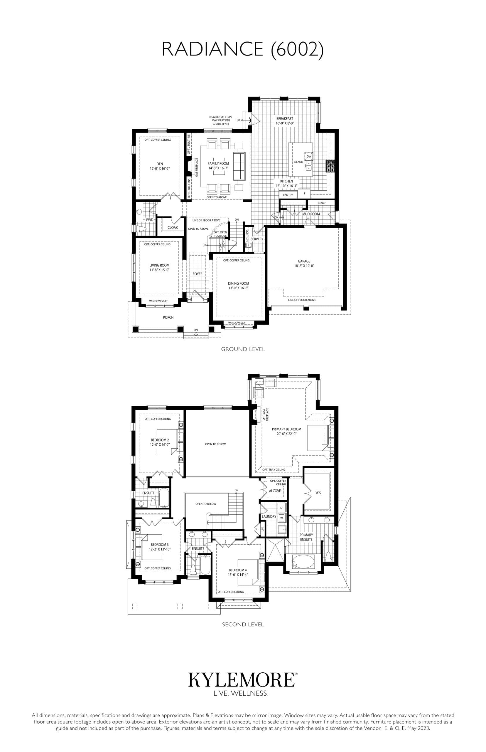 Radiance - Elev. B Floor Plan at Angus Glen South Village - 4580 sq.ft