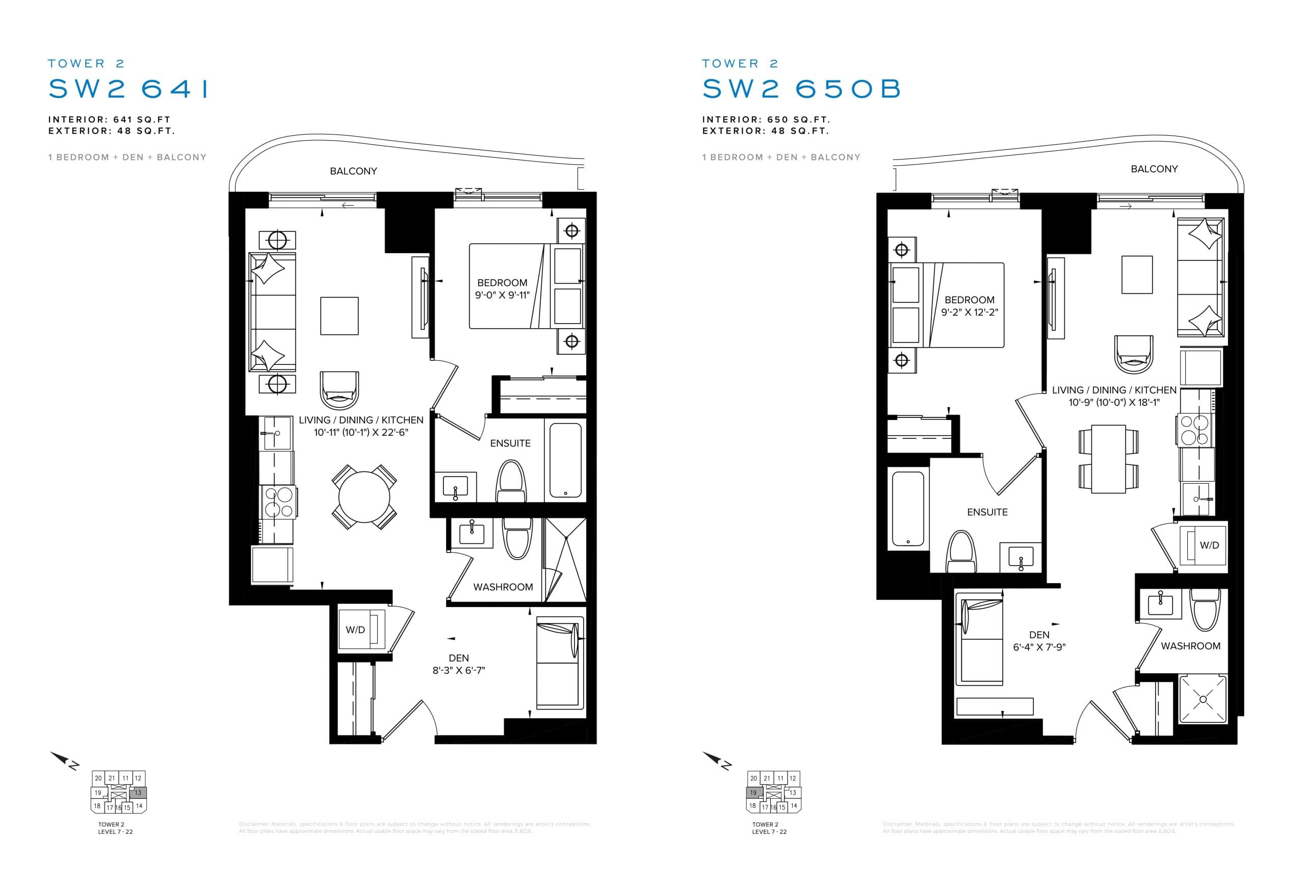 SW2 641 Floor Plan at SXSW Tower 2 Condos (SXSW2) - 641 sq.ft