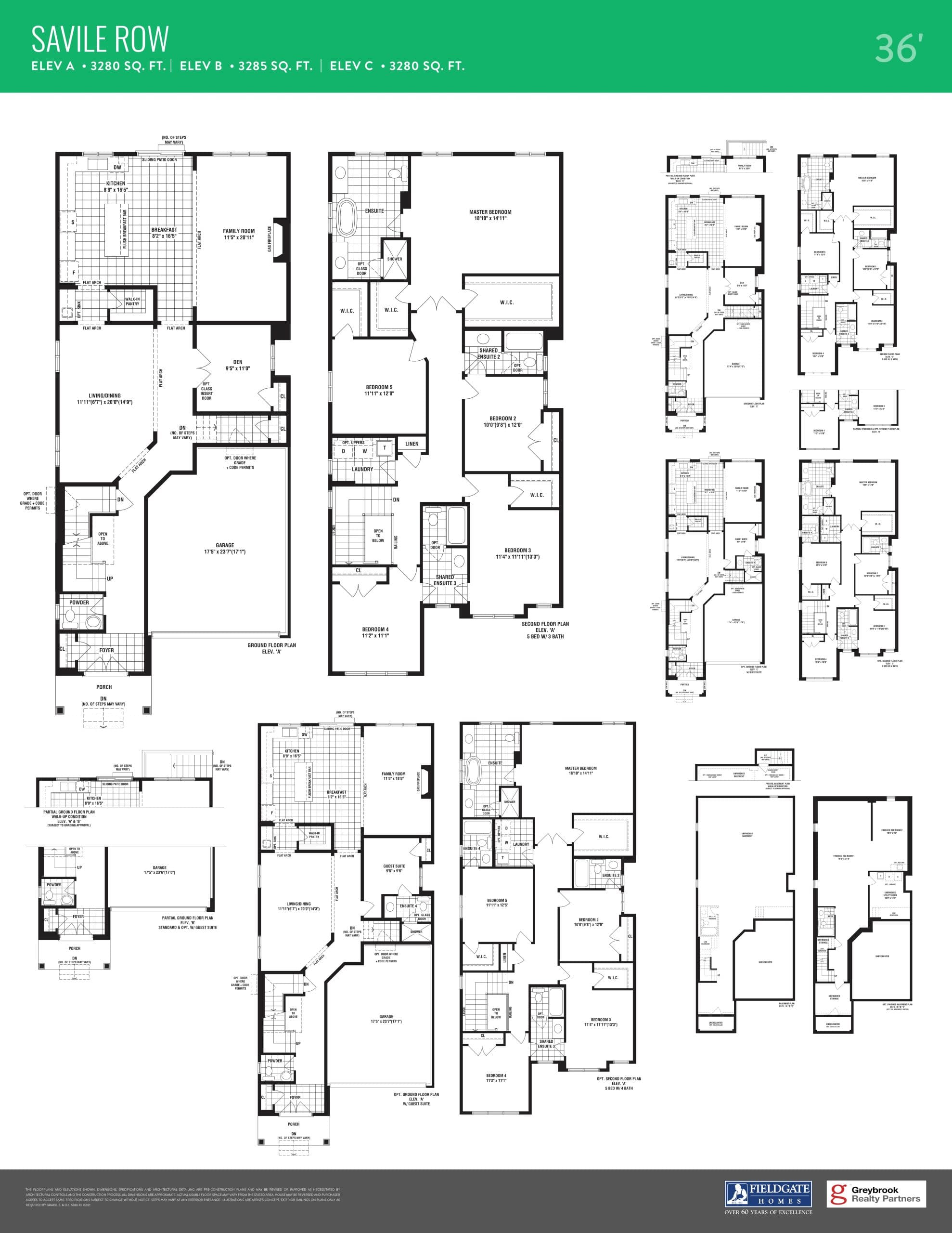 Savile Row Floor Plan at Emerald Crossing - 3285 sq.ft