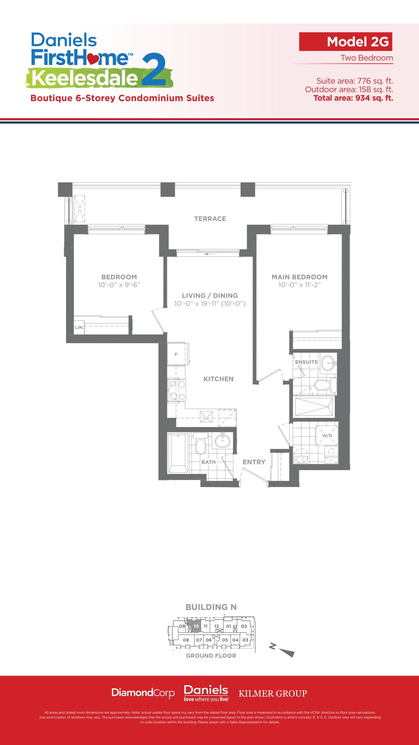 Model 2G Floor Plan at Daniels FirstHome™ Keelesdale 2 - 776 sq.ft