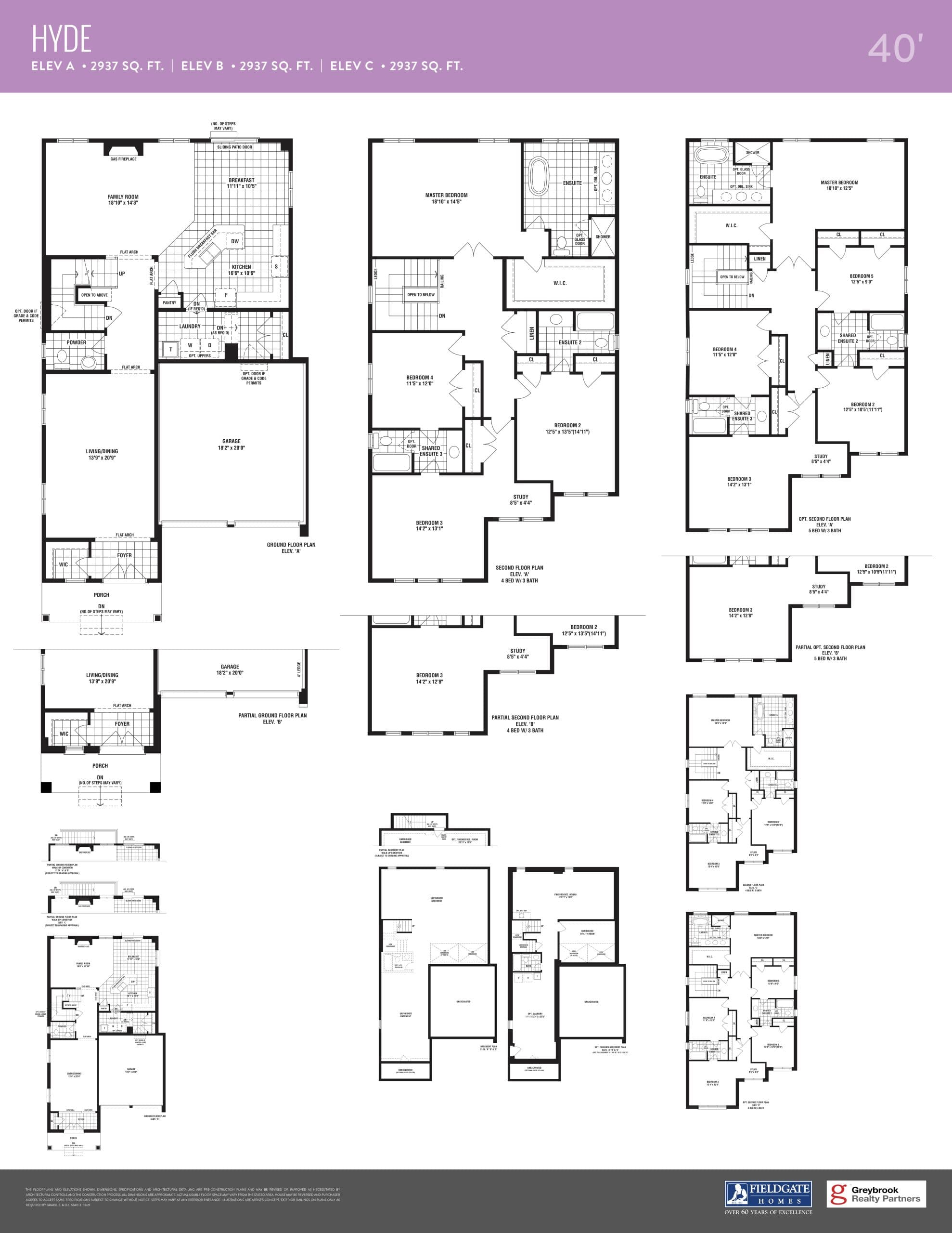 Hyde Floor Plan at Emerald Crossing - 2937 sq.ft