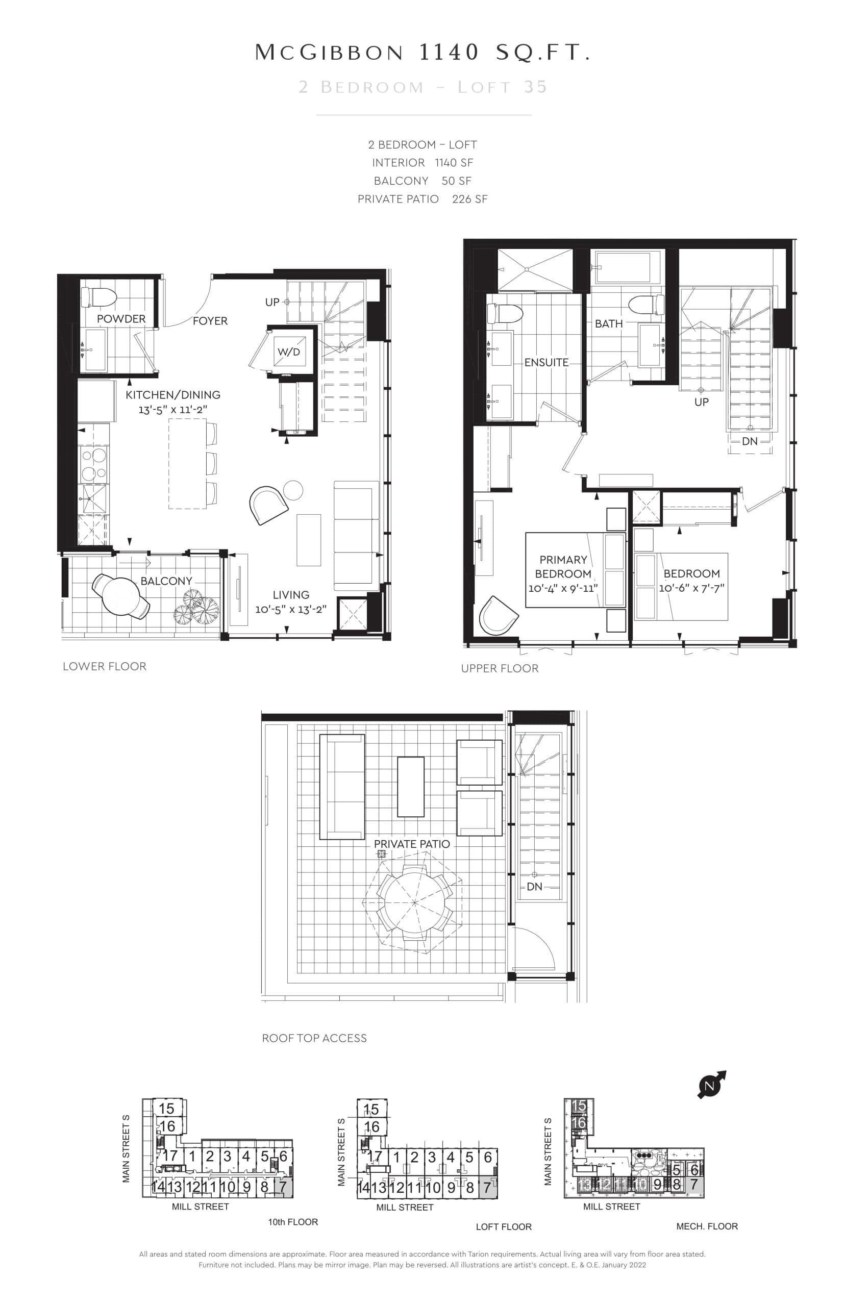 McGibbon 1140 sq.ft. Floor Plan at McGibbon on Main Condos - 1140 sq.ft