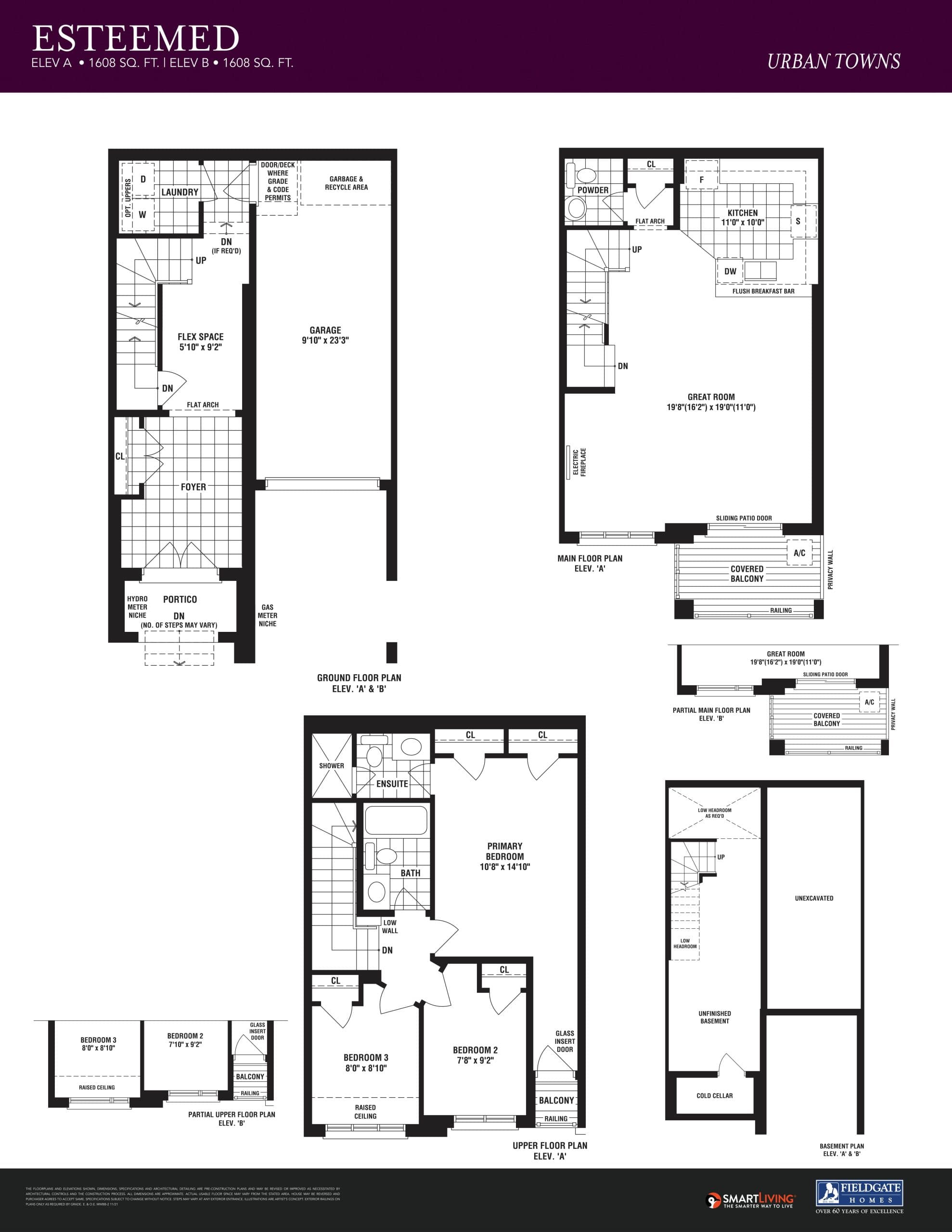 Esteemed Floor Plan at The Collection Towns - 1608 sq.ft