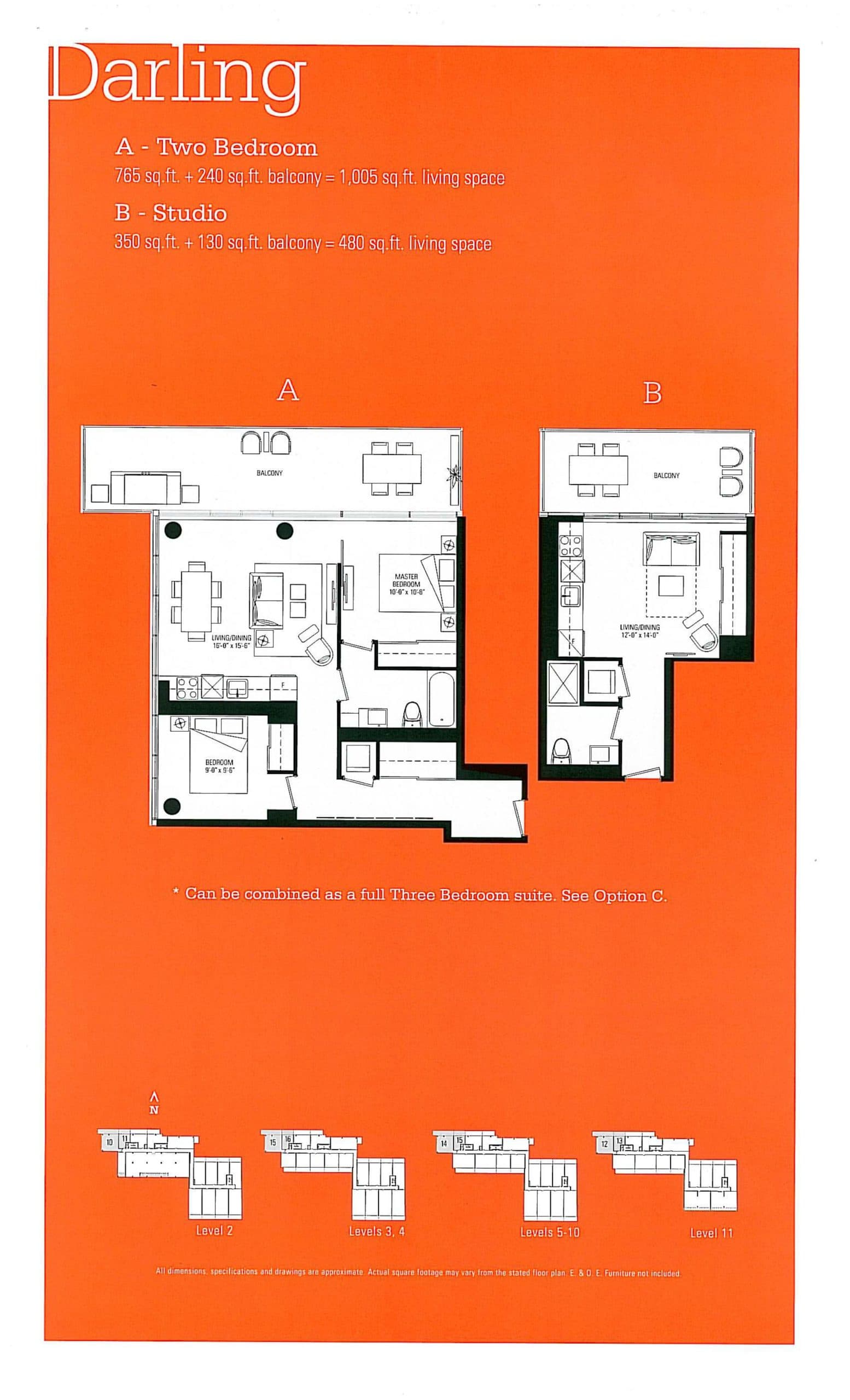 Darling Floor Plan at Victory Condos on King - 765 sq.ft