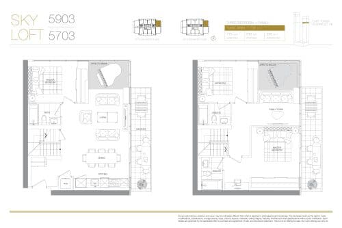 Sky Loft 5903 / 5703 (East Tower Sky Loft) floor plan