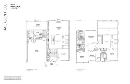 Jackson Hole 54-05 Elevation B floor plan