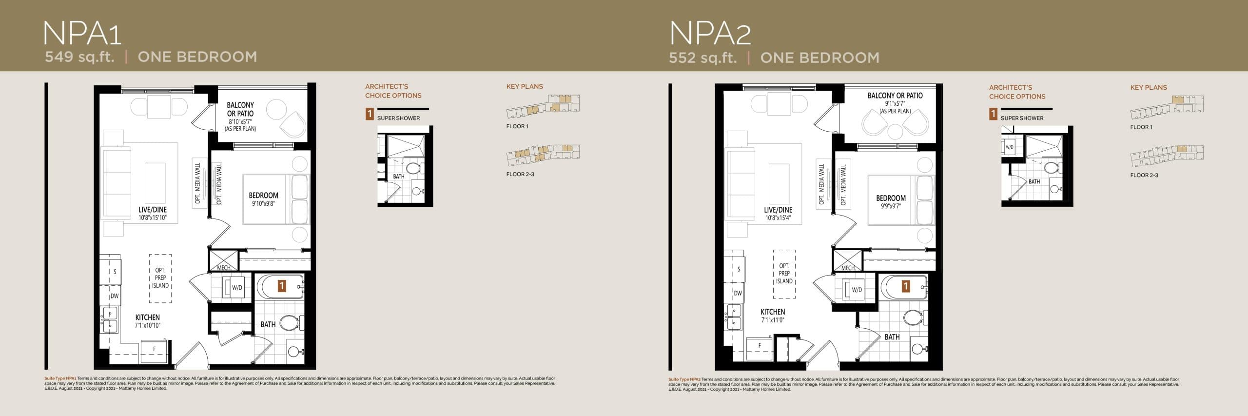 NPA2 Floor Plan at Views on the Preserve Condos - 574 sq.ft