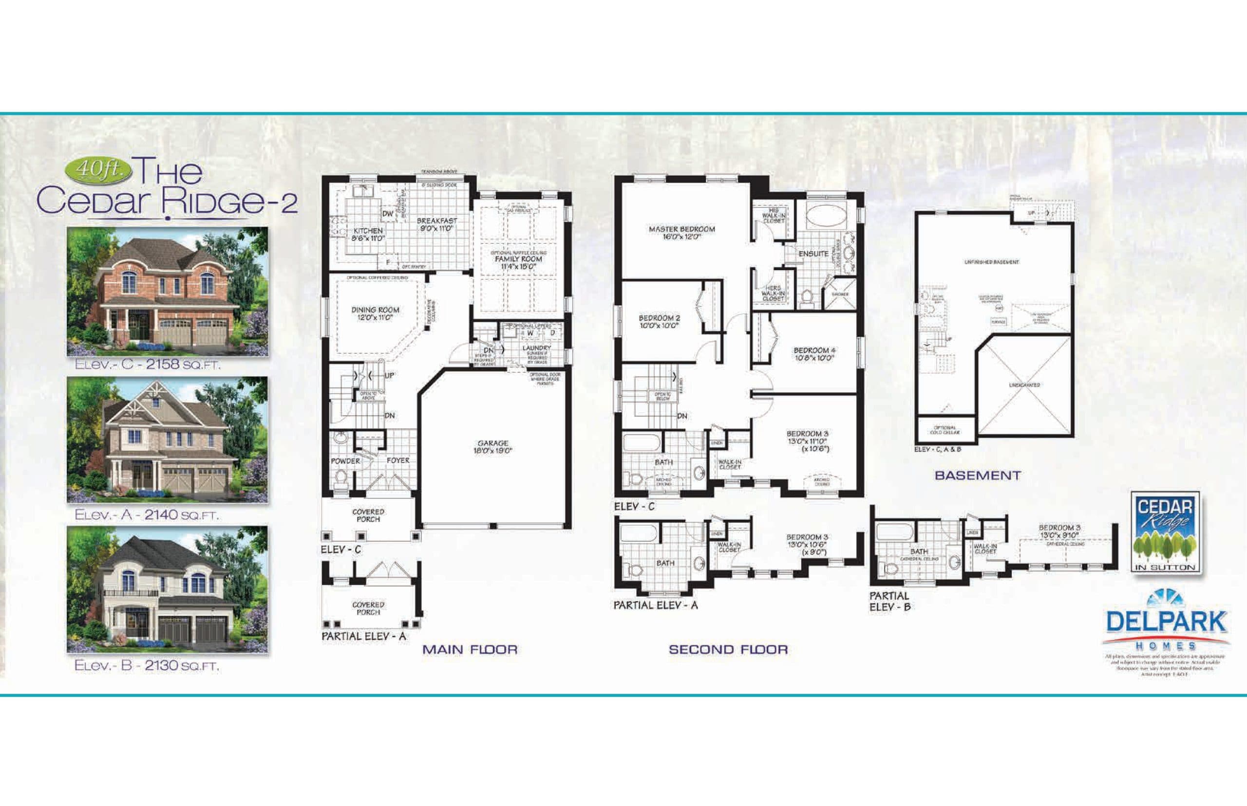 The Cedar Ridge 2 Floor Plan at Cedar Ridge Homes - 2130 sq.ft