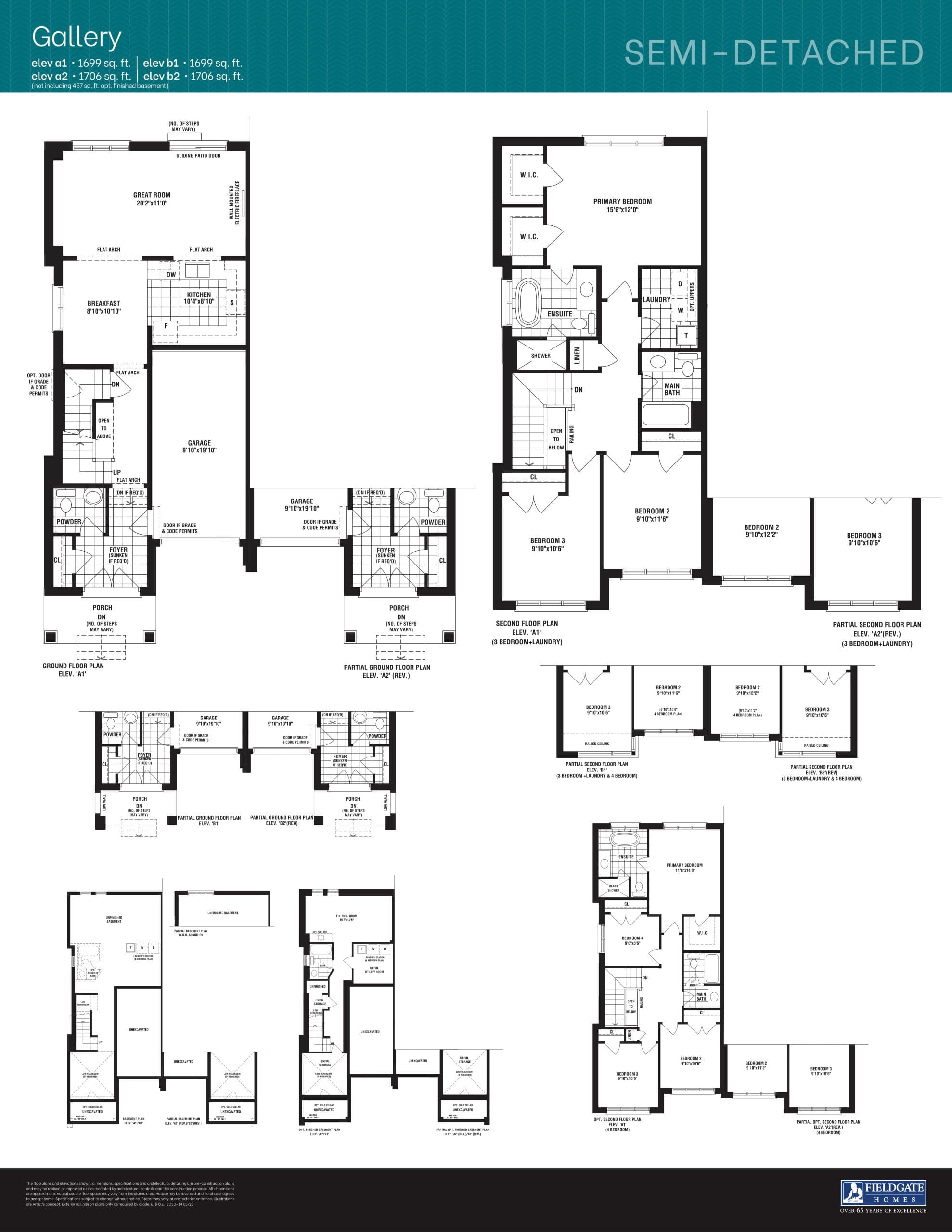 Gallery Floor Plan at Seaton Homes - 1706 sq.ft