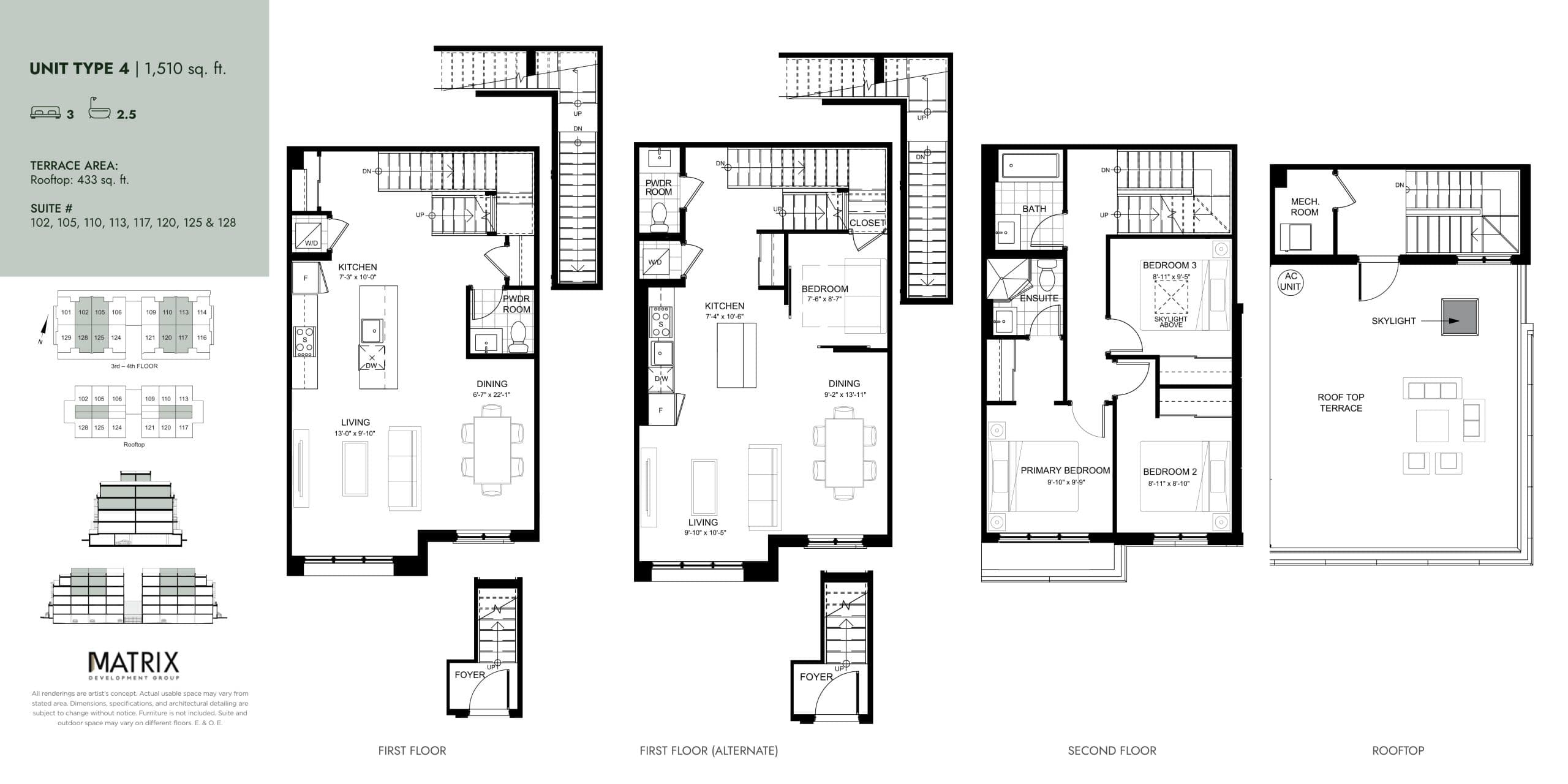 Unit Type 4 Floor Plan at ParkHaus Urban Towns - 1510 sq.ft