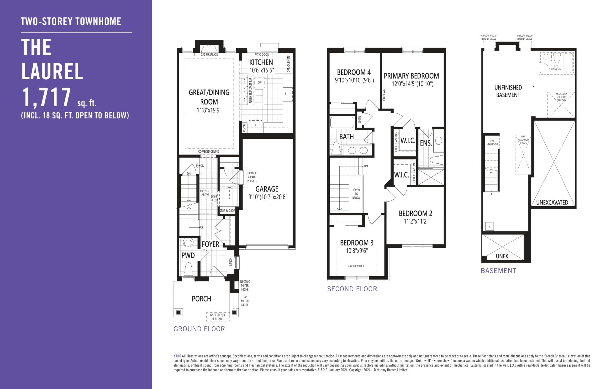The Laurel Floor Plan at Hawthorne East Village Phase 7 - 1717 sq.ft