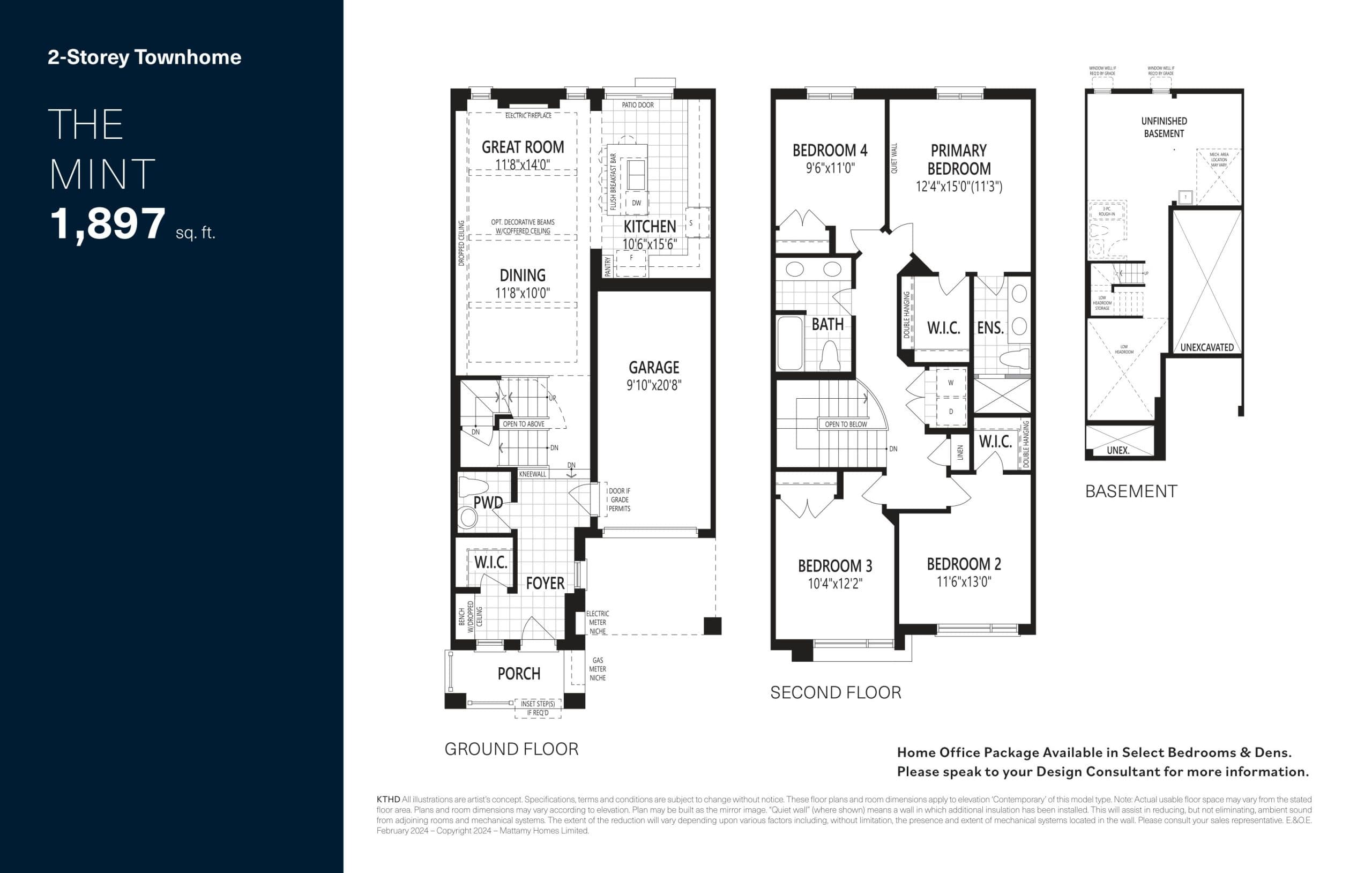 The Mint Floor Plan at Upper Joshua Creek Phase 6 Towns - 1897 sq.ft