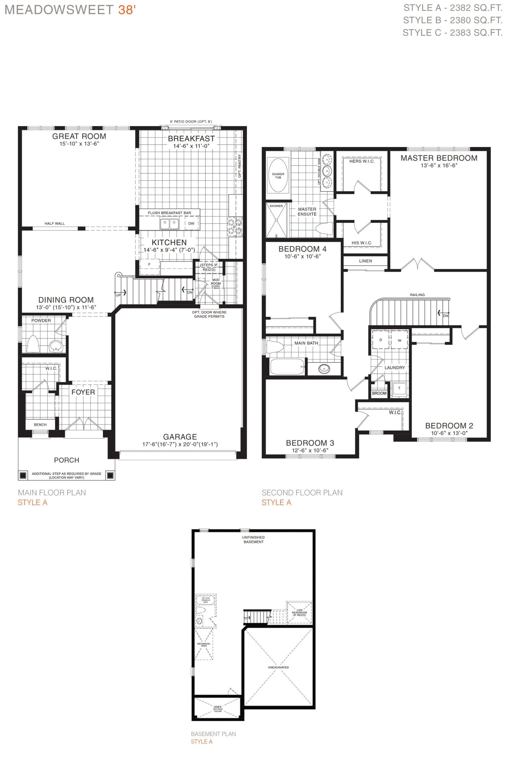 Meadowsweet 38' Floor Plan at Empire Legacy - 2383 sq.ft