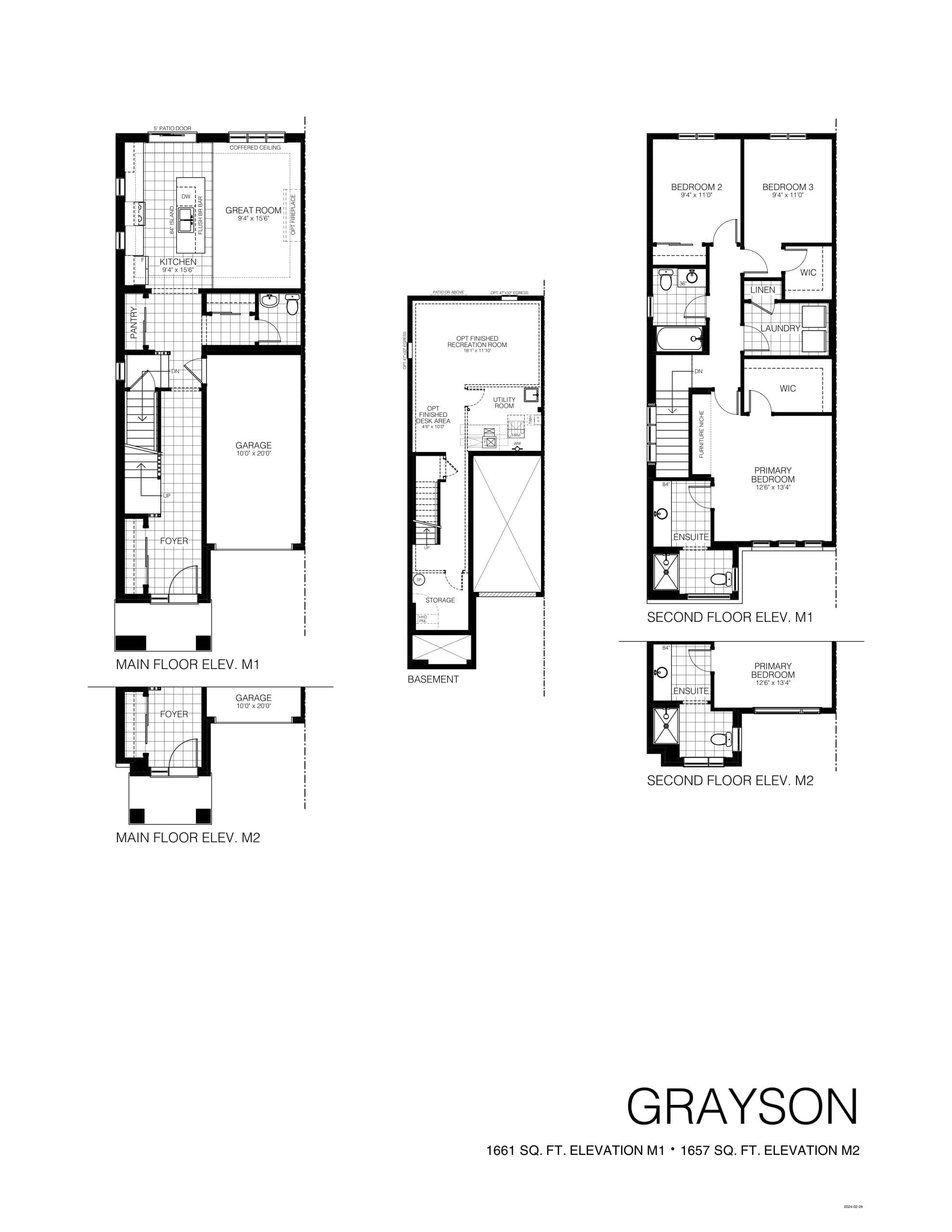 Grayson Floor Plan at Harvest Oak Towns - 1661 sq.ft