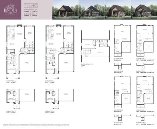 The Linden Elevations A & B (The Bungalow Collection) floor plan