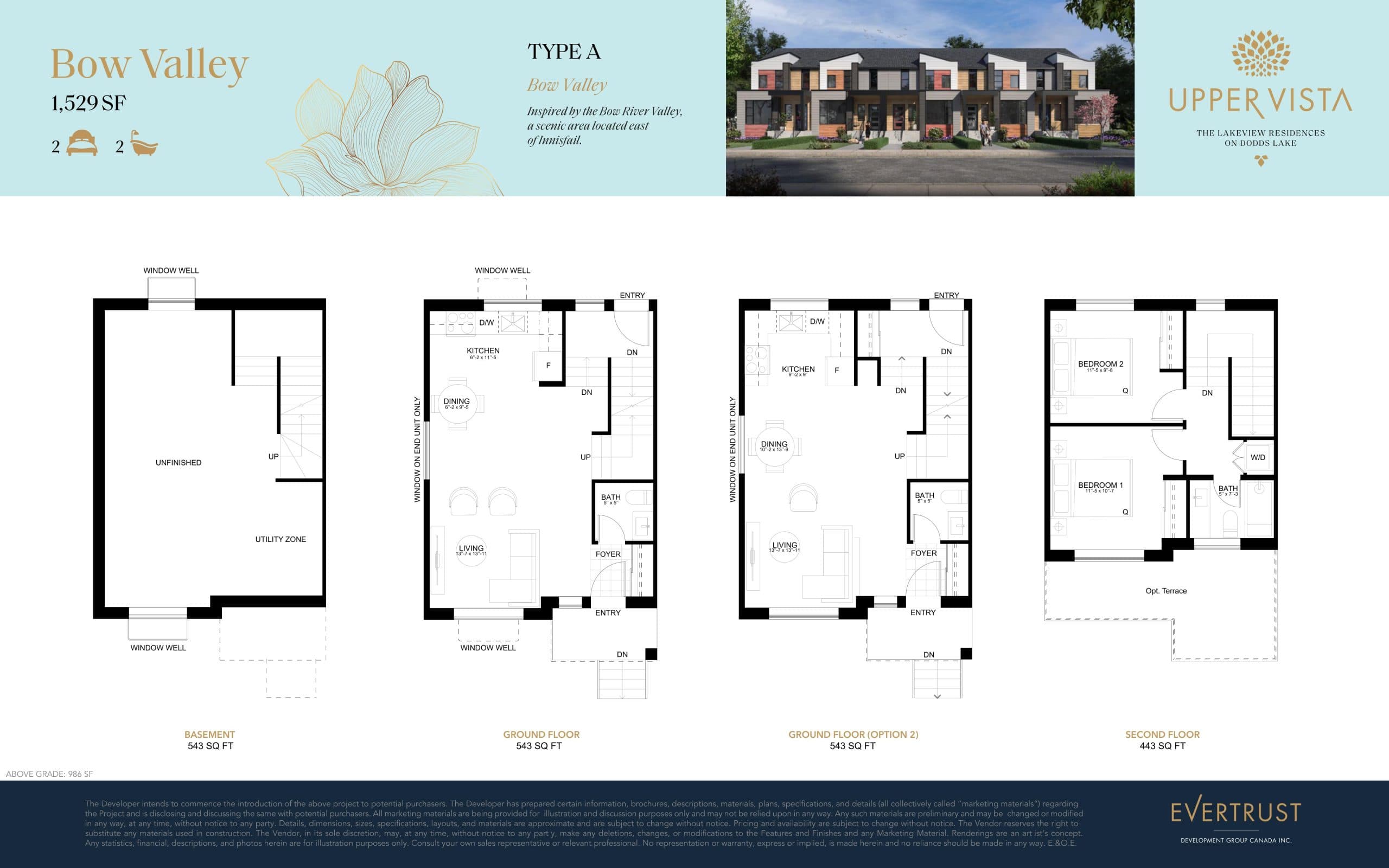 Bow Valley - Type A Floor Plan at Upper Vista Innisfail Towns (UVI) - 1529 sq.ft