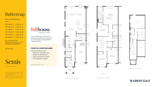 Buttercup - Full House Collection floor plan