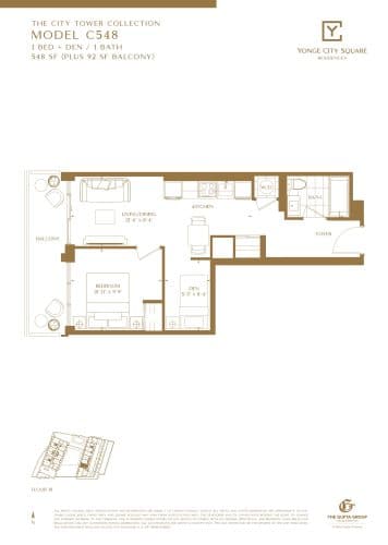 Model C548 (The City Tower Collection) E1810 floor plan