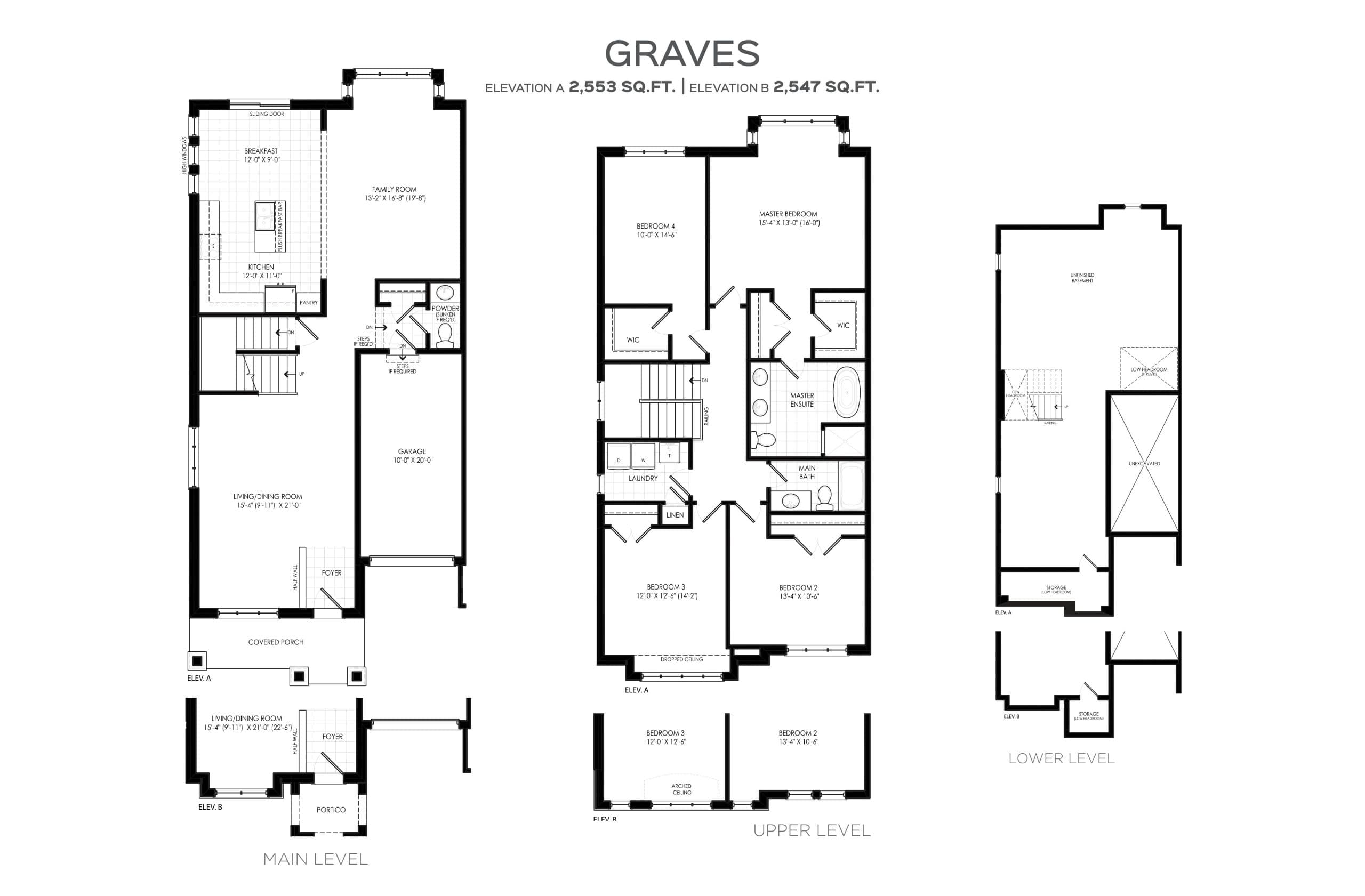 Graves Floor Plan at Anchor Woods by Regal Crest Homes - 2553 sq.ft