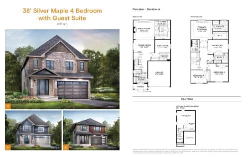 38' Silver Maple 4 Bedroom with Guest suite floor plan