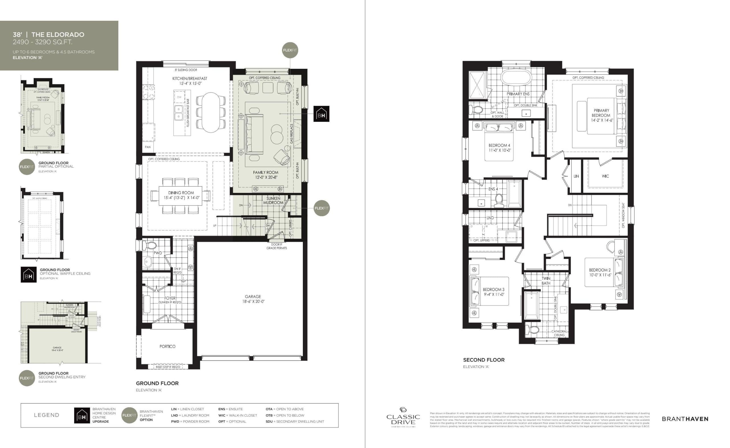 The El Dorado Floor Plan at Classic Drive Homes - 3290 sq.ft