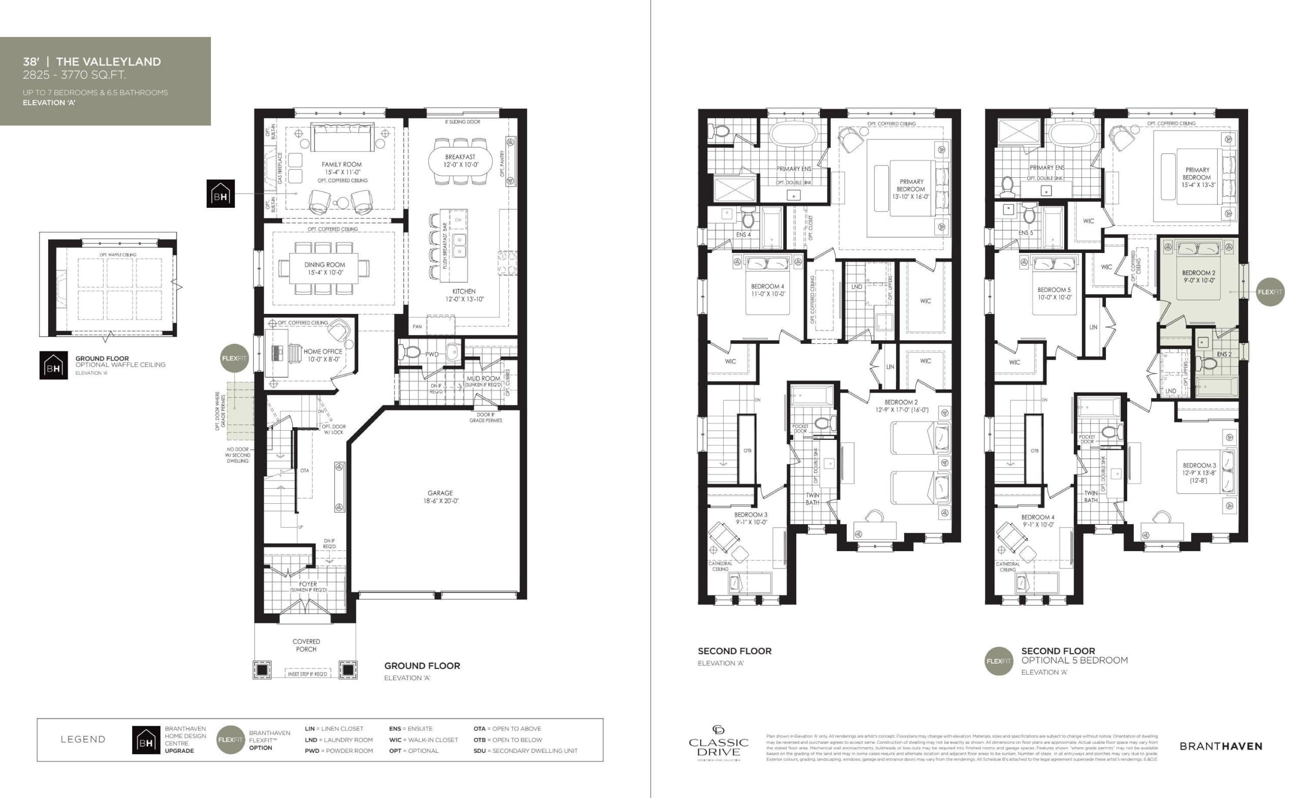 The Valleyland Floor Plan at Classic Drive Homes - 3770 sq.ft