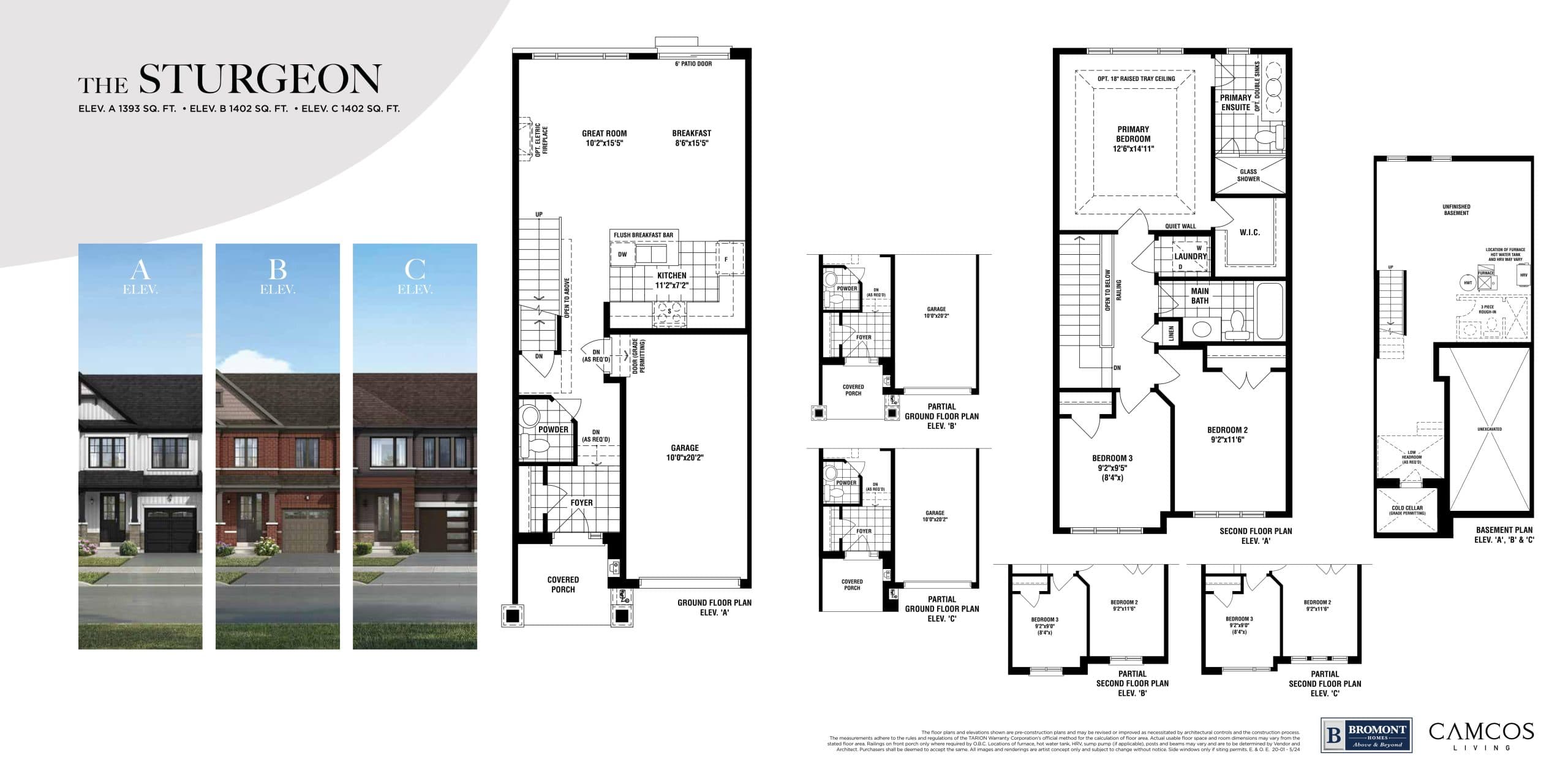 The Sturgeon Floor Plan at The Gateway of Lindsay - 1393 sq.ft