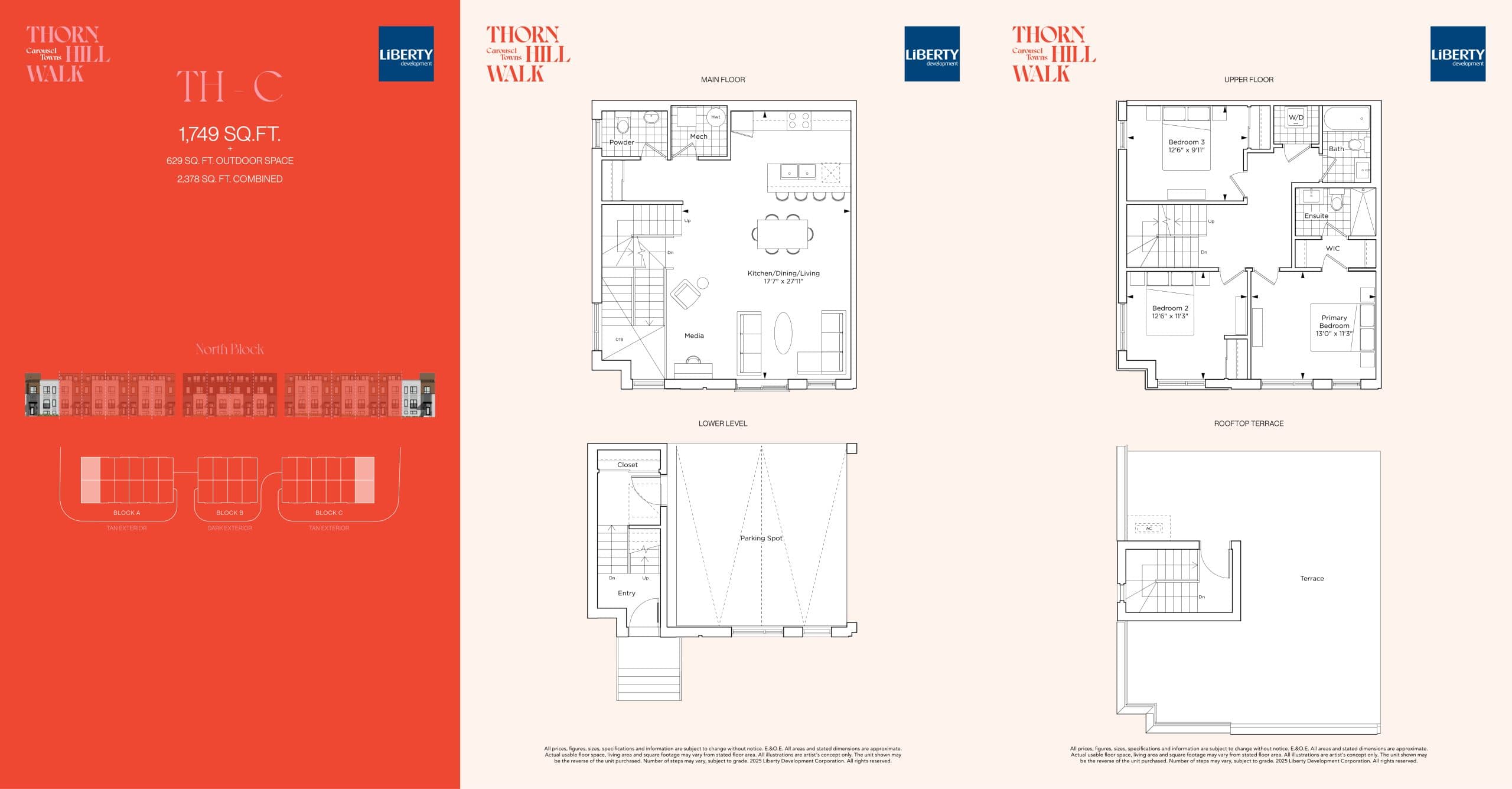 TH-C Floor Plan at Carousel Towns at Thornhill Walk - 1749 sq.ft