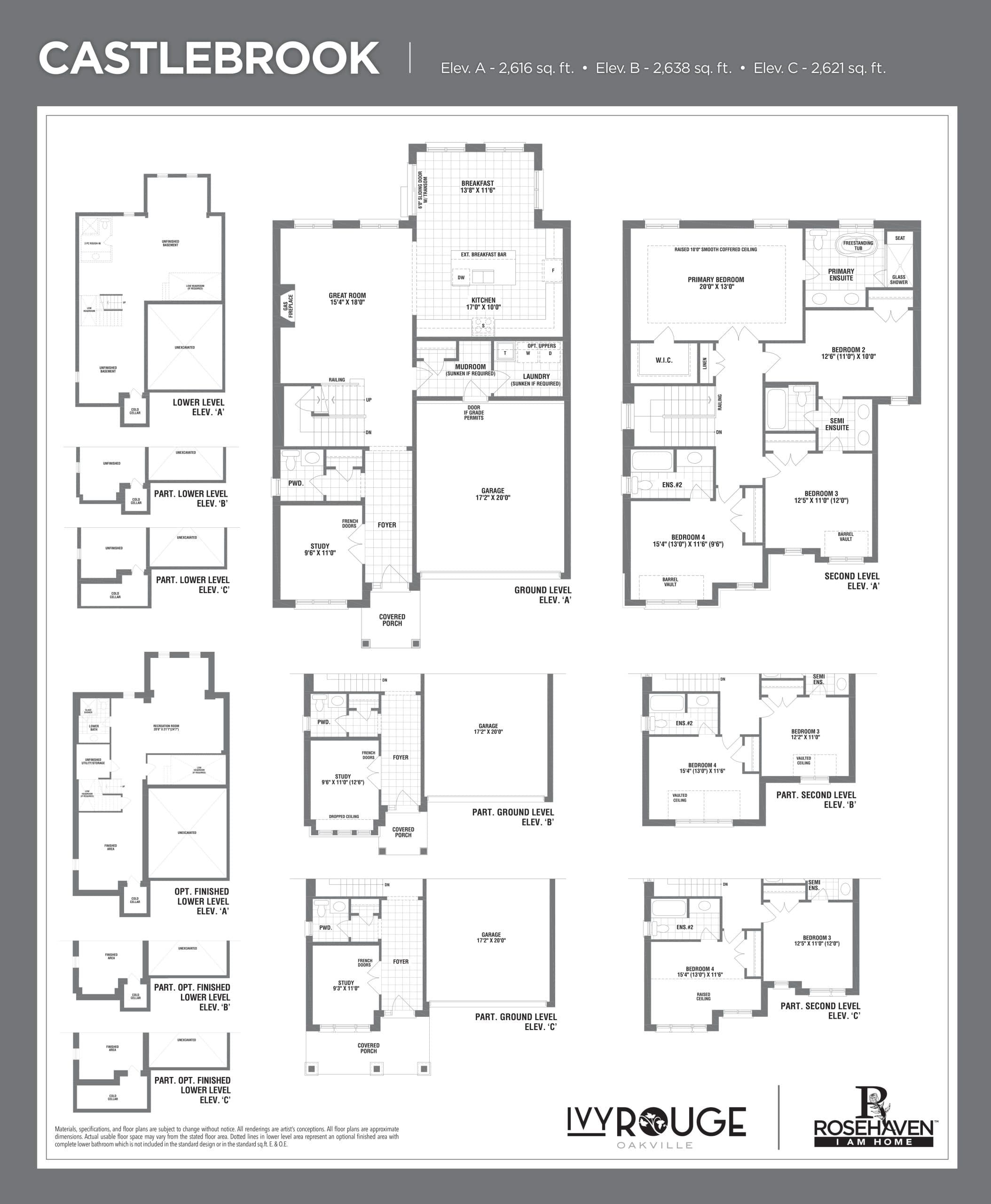 Castlebrook Floor Plan at Ivy Rouge Phase 3 - 2616 sq.ft