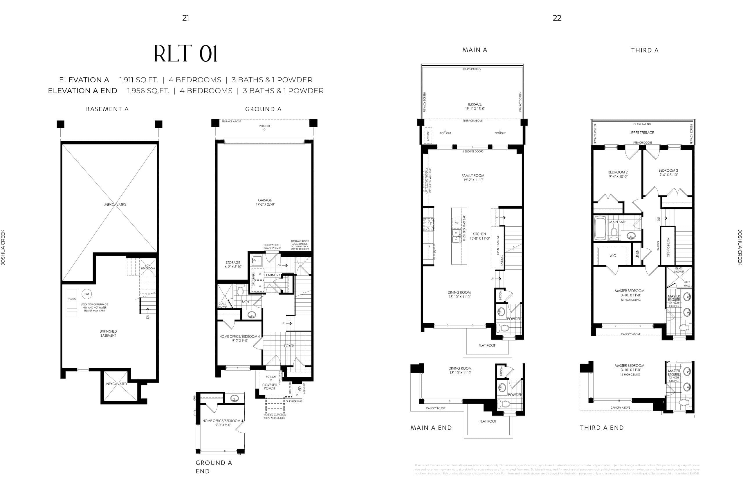 RLT 01 Floor Plan at Joshua Creek Montage - Townhomes by Primont Homes - 1911 sq.ft