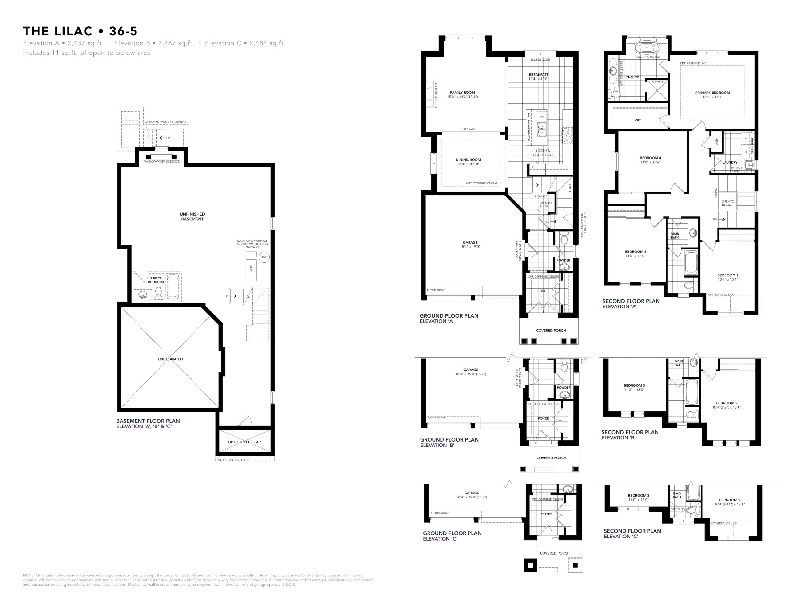 The Lilac Floor Plan at Ellis Lane by Poetry Living - 2562 sq.ft