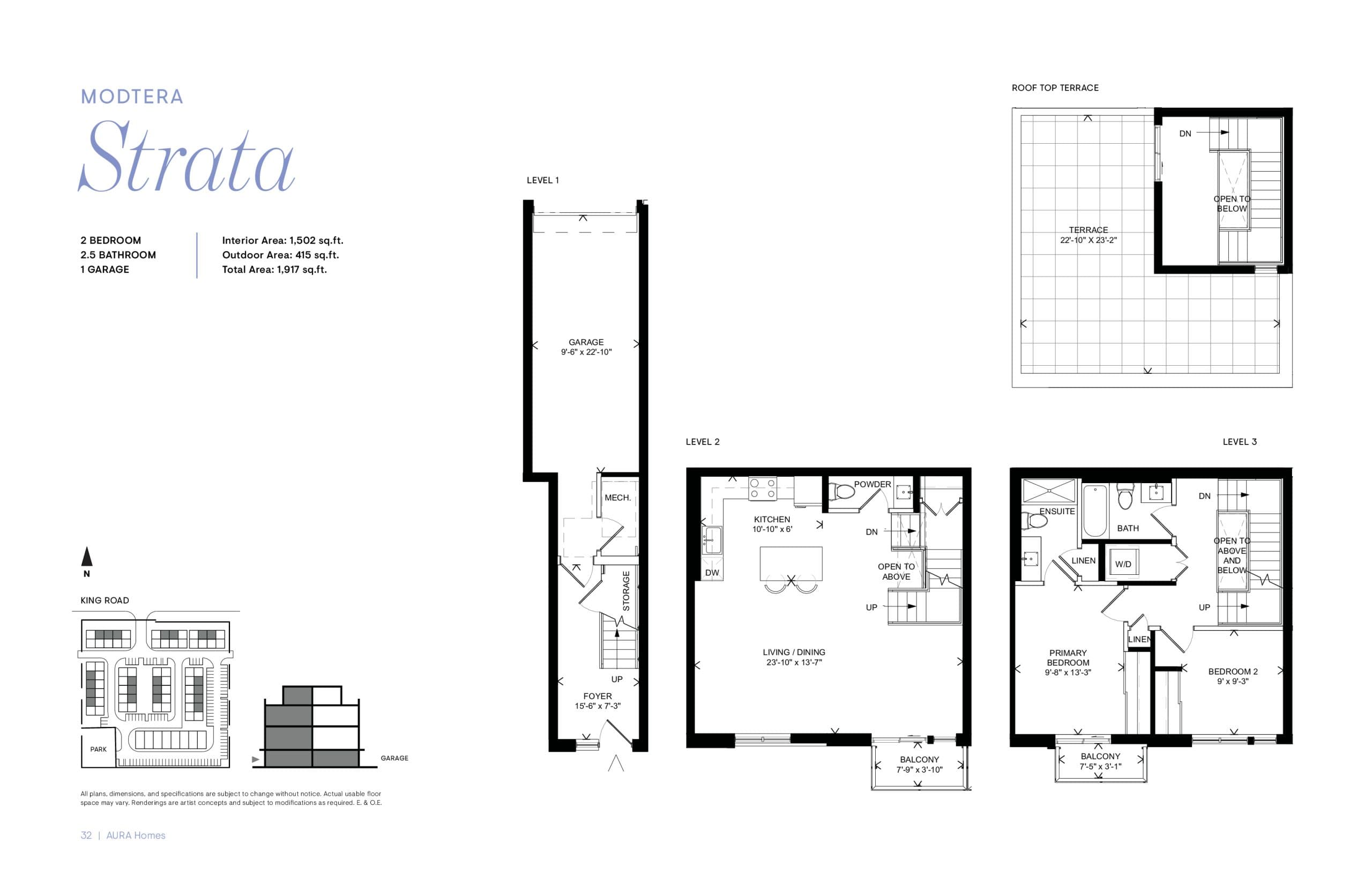 Strata Floor Plan at Modtera Towns - 1502 sq.ft