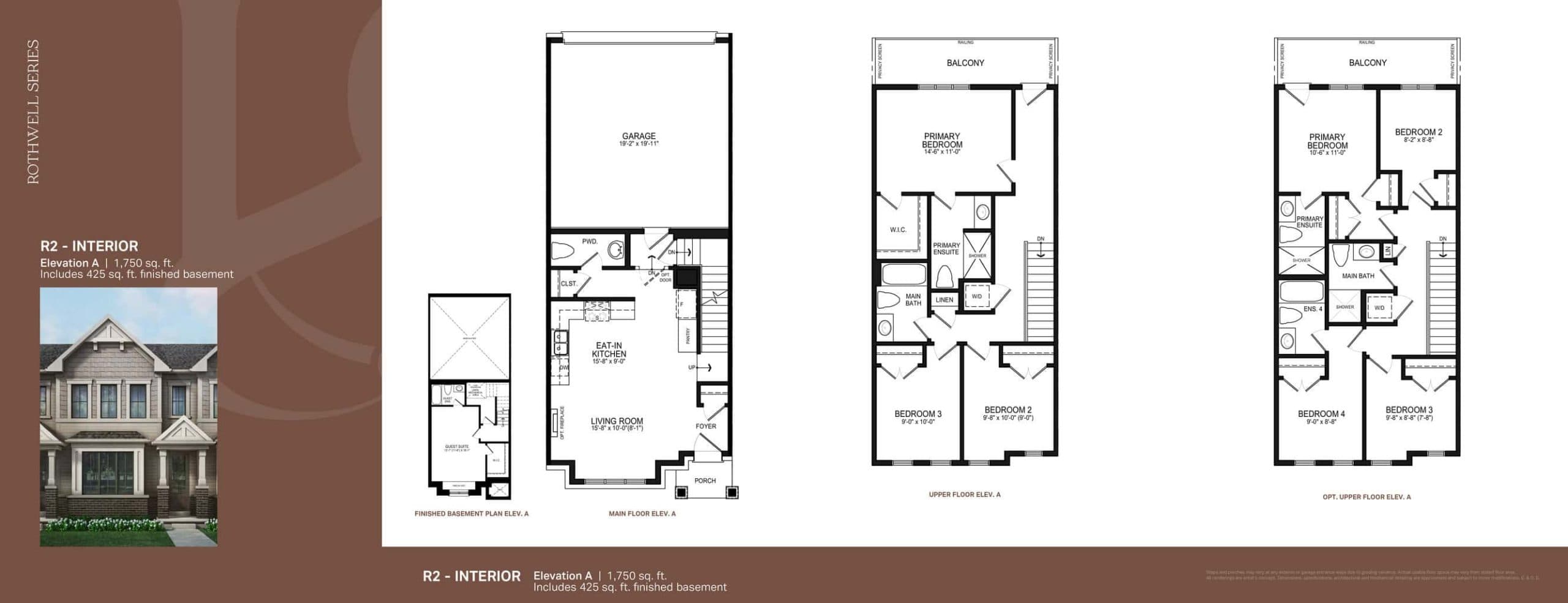 R2 Interior - Rothwell Series Floor Plan at Stonerose by Treasure Hill - 1750 sq.ft