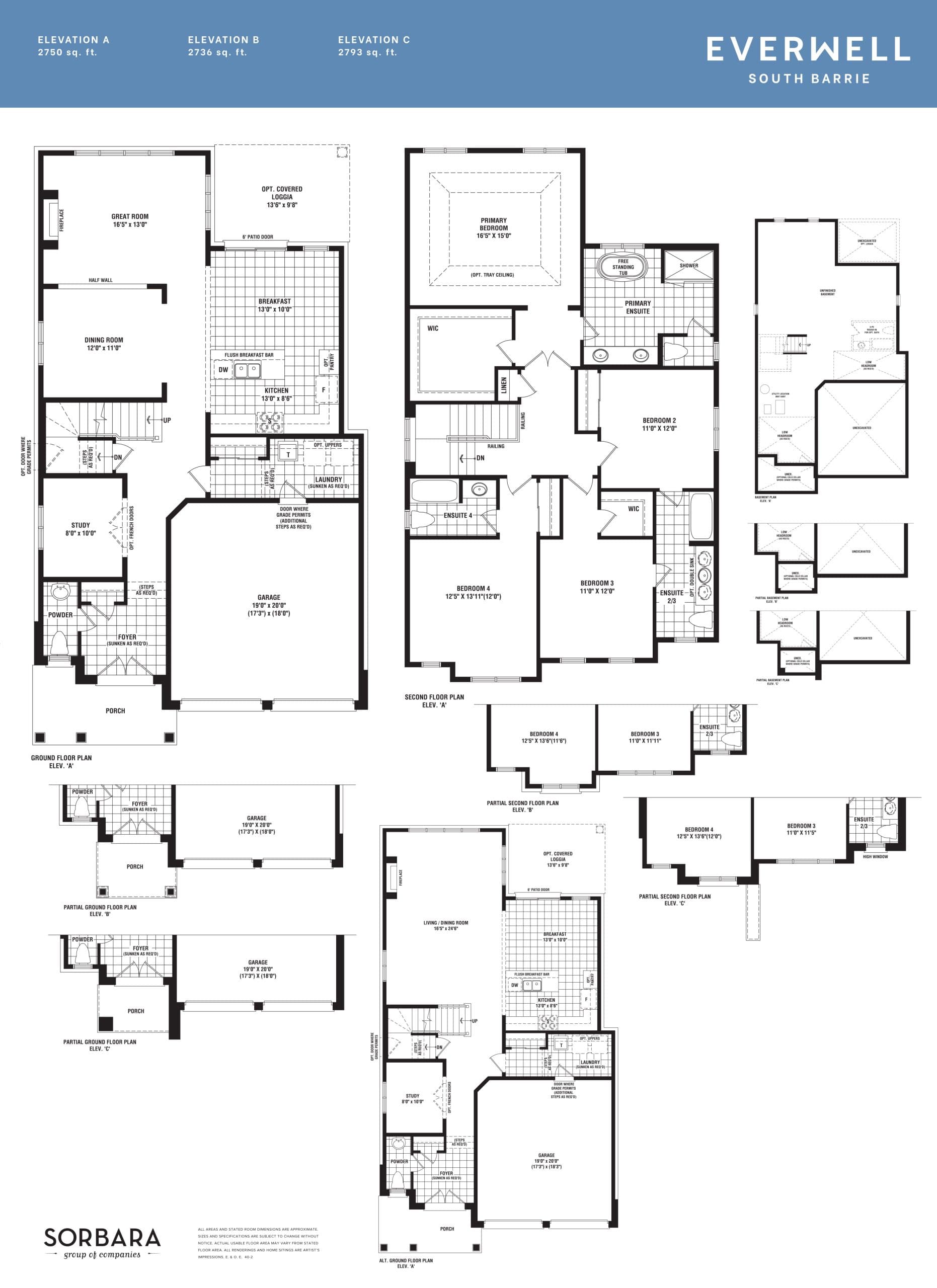 The Lockhart Floor Plan at Everwell South Barrie - 2793 sq.ft