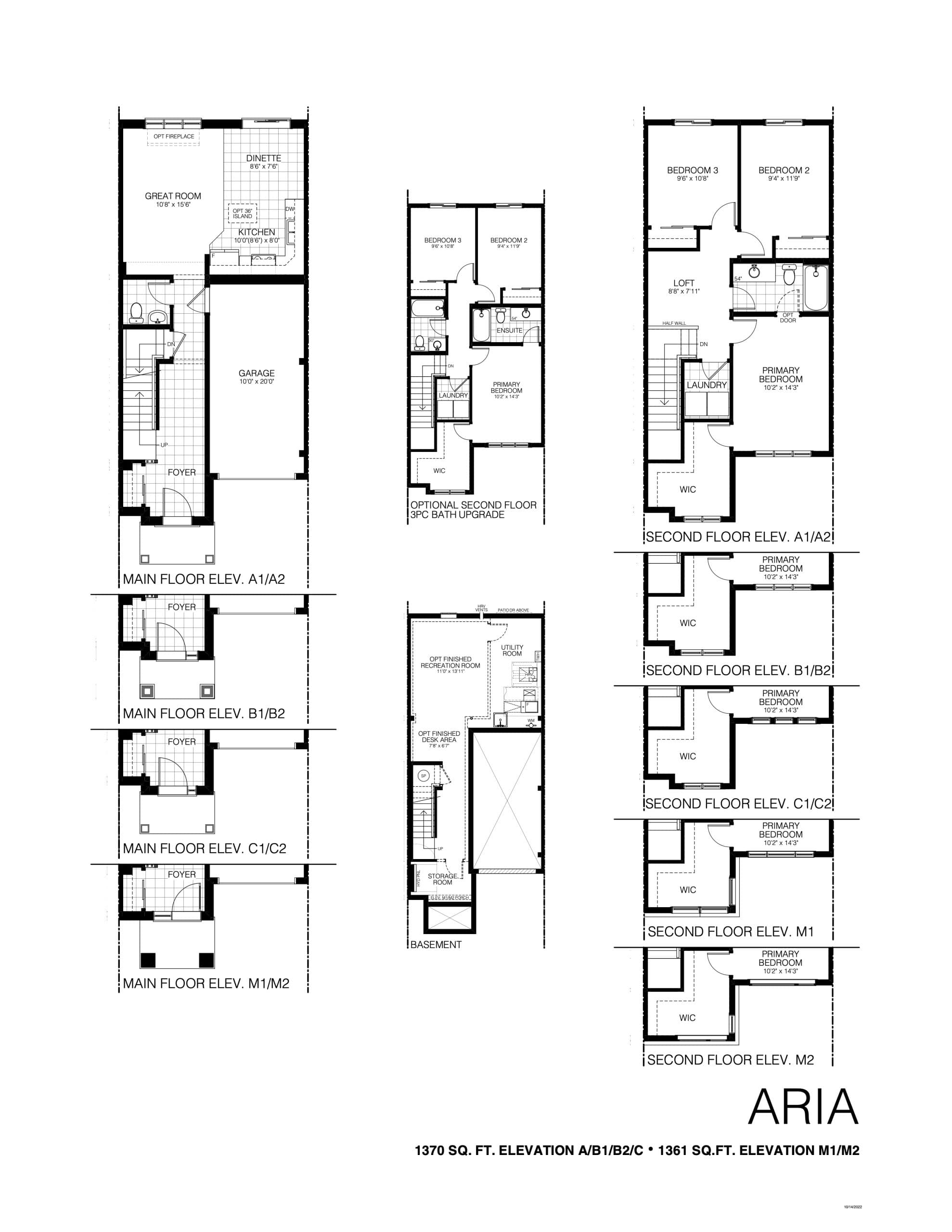 Aria Floor Plan at Splendour by Mountainview Building Group - 1370 sq.ft