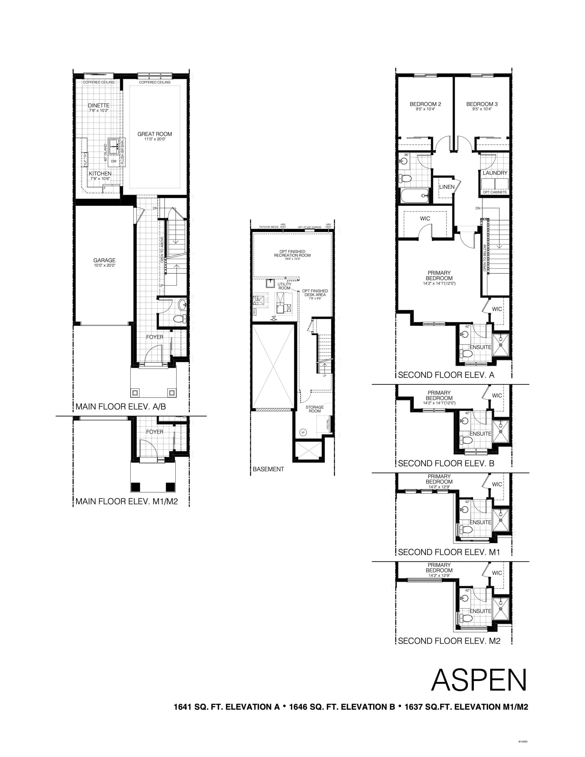 Aspen Floor Plan at Splendour by Mountainview Building Group - 1637 sq.ft