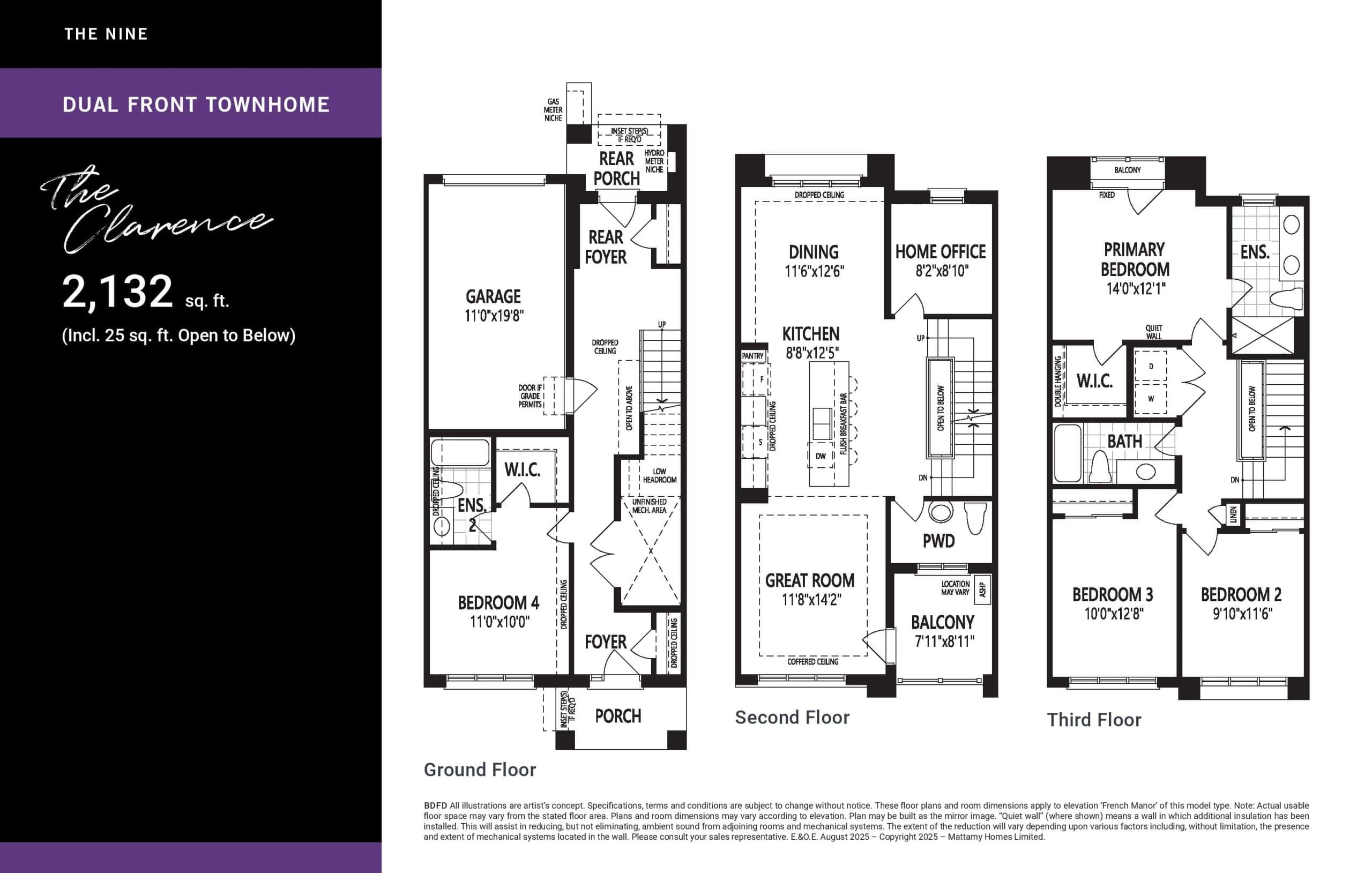 The Clarence Floor Plan at The Nine Phase 3 - 2132 sq.ft