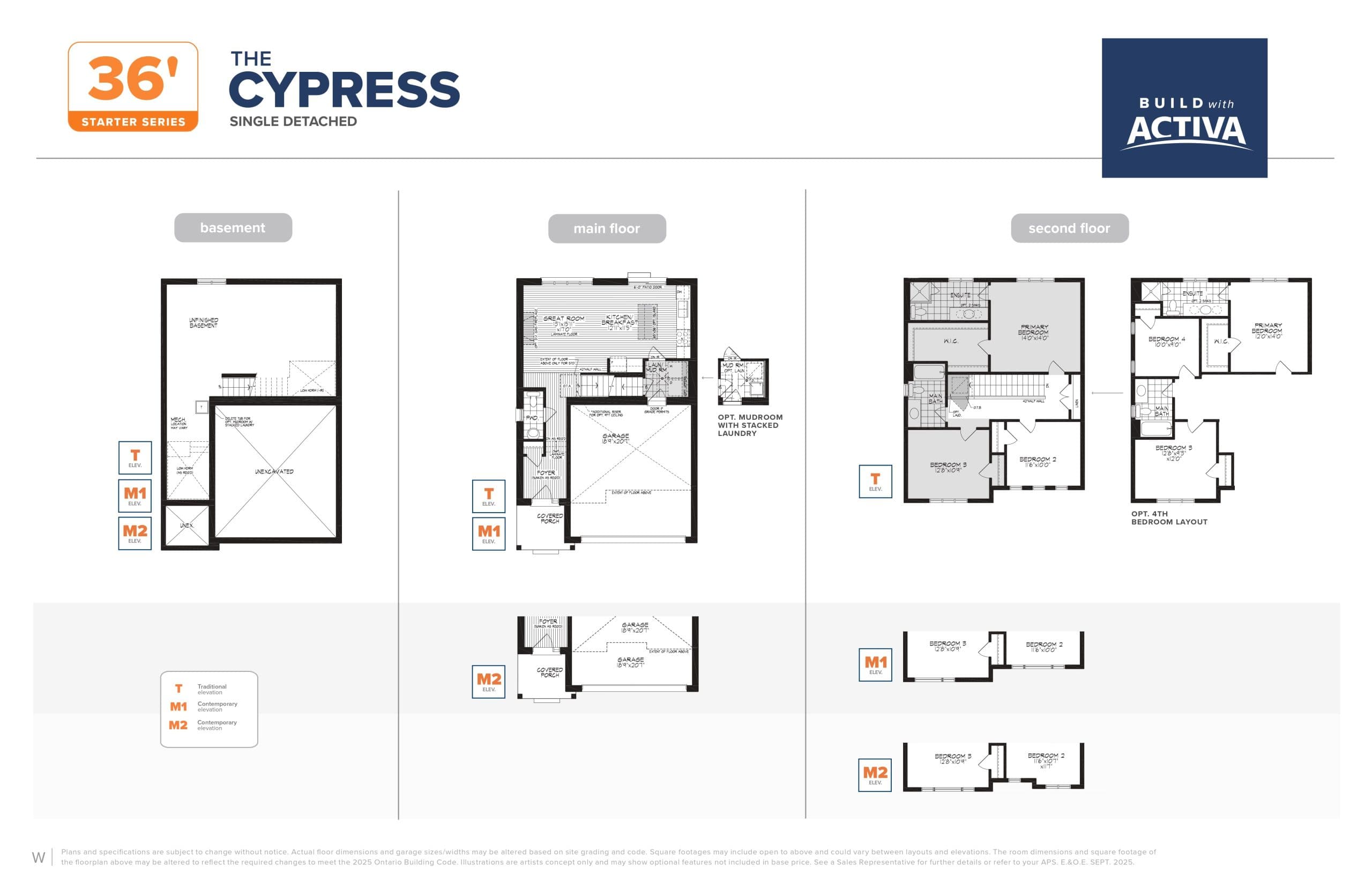 The Cypress Floor Plan at Vista Hills Towns - 1616 sq.ft