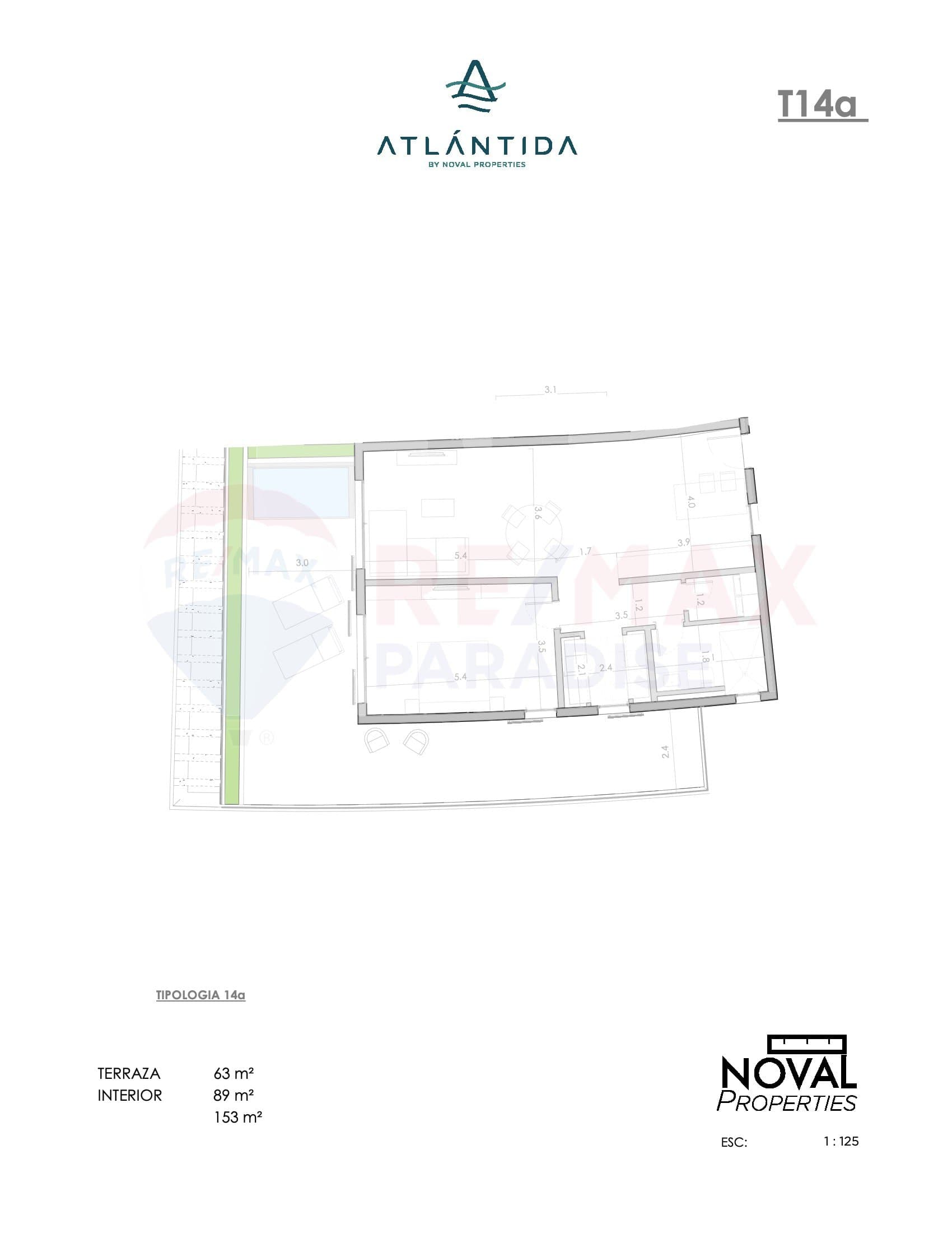 T14a Floor Plan at Atlantida Condos - 1645 sq.ft