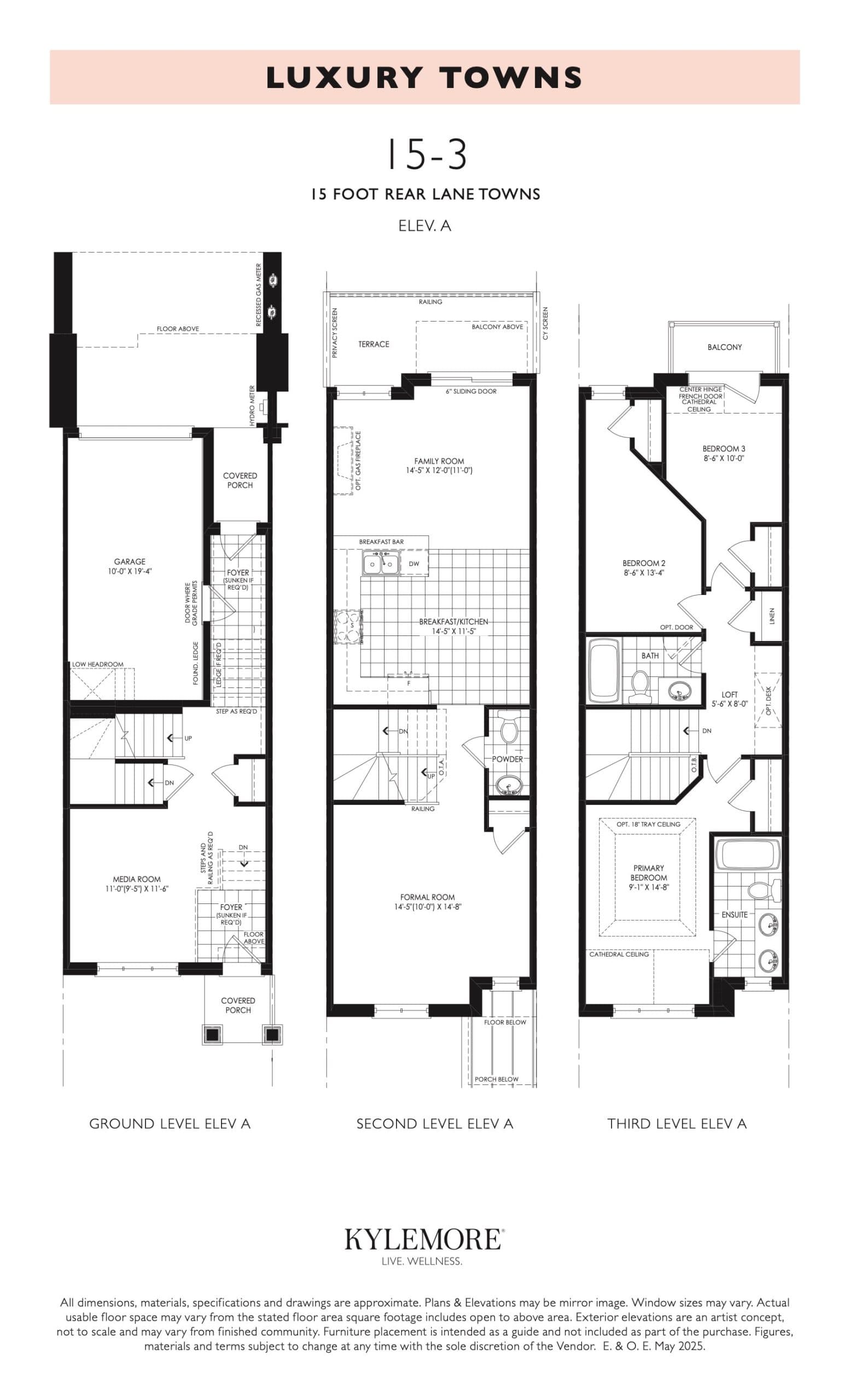 15-3 Floor Plan at Brownstones at Angus Glen Towns - 1800 sq.ft