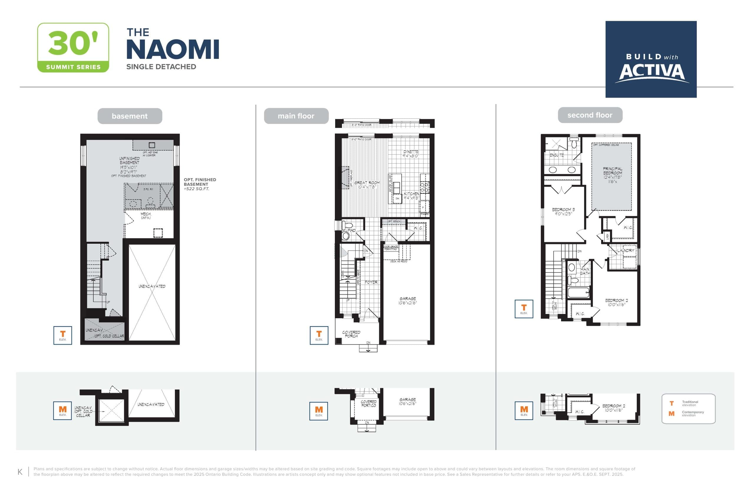The Naomi Floor Plan at Trussler West Phase 2 by Activa Group - 1642 sq.ft