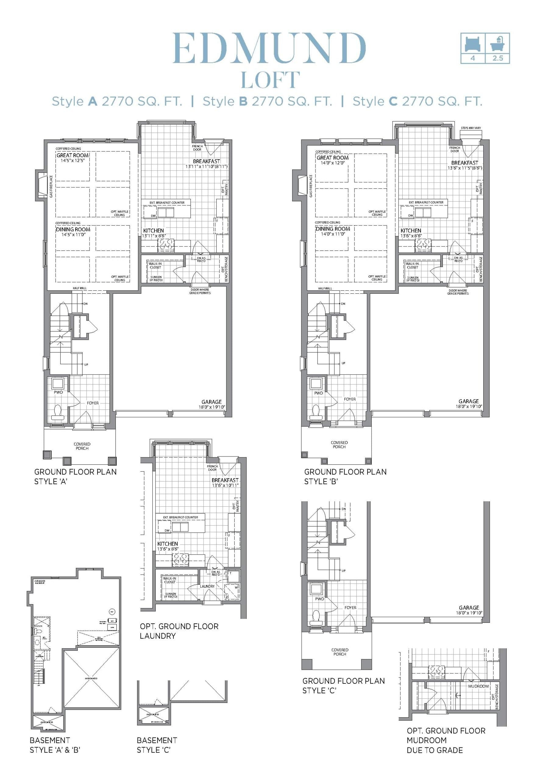 Edmund Loft Floor Plan at Erin Glen by Lakeview Homes - 2770 sq.ft