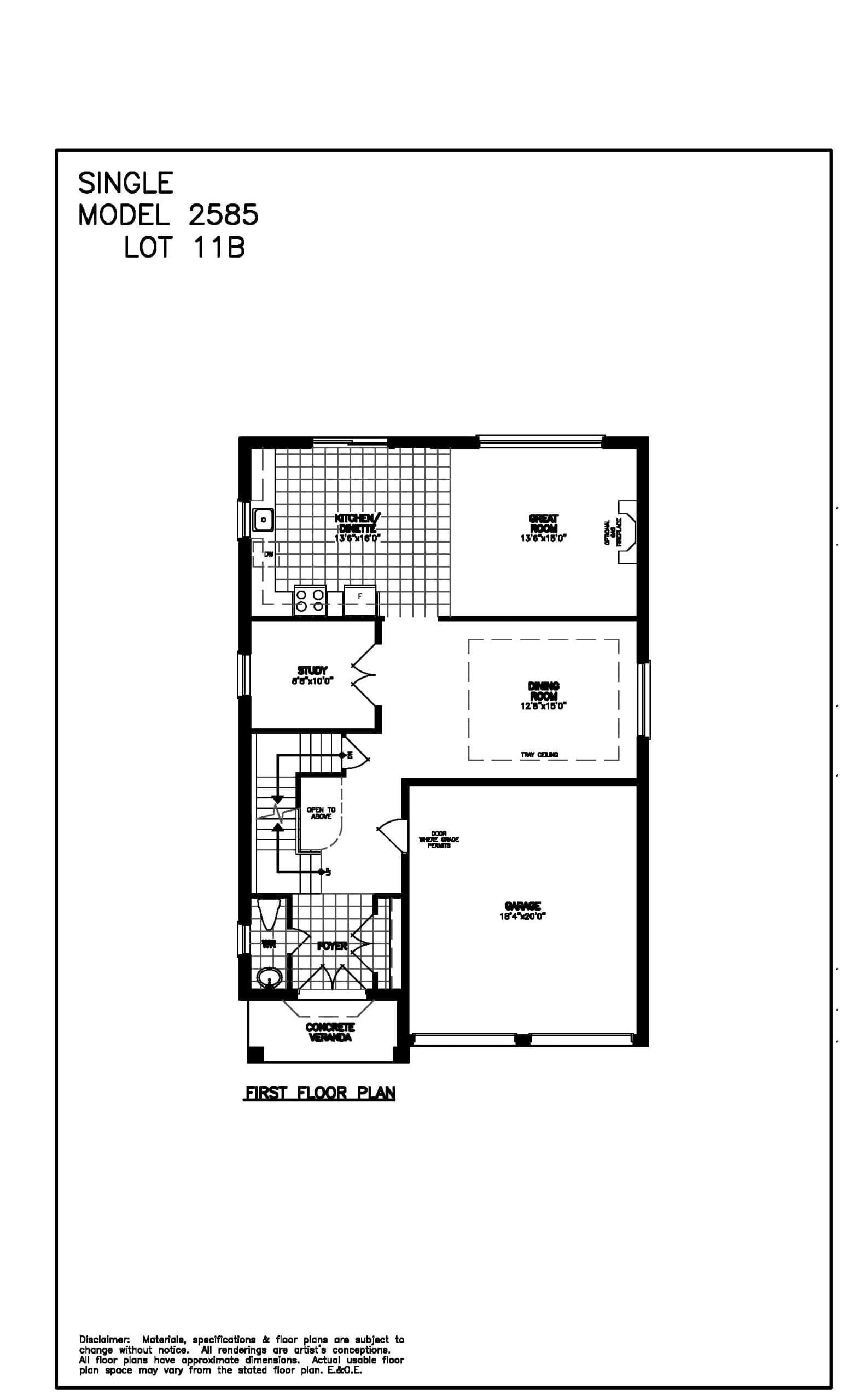 Model 2585 Floor Plan at King East Estates - 2585 sq.ft