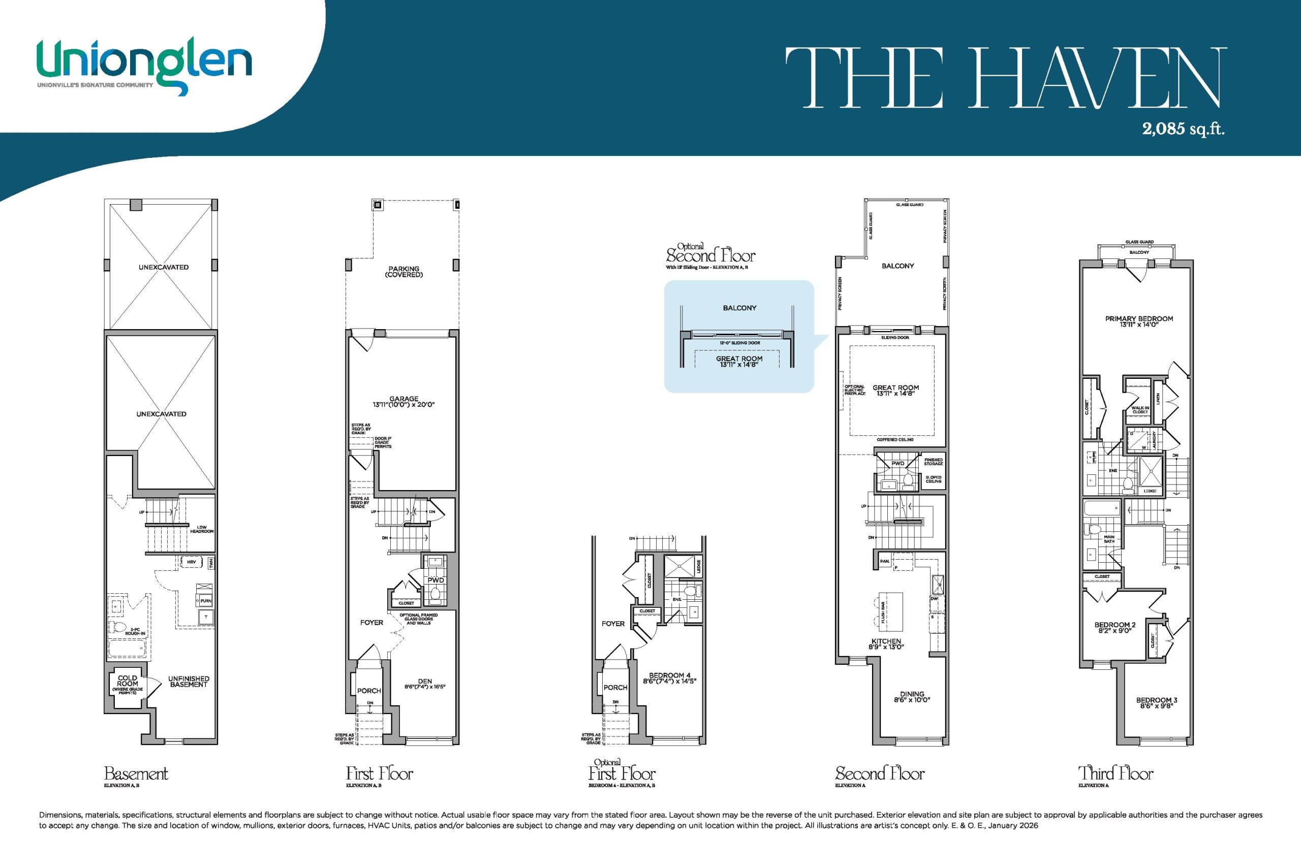 The Haven (The Zen Collection) Floor Plan at Unionglen by Madison Group - 2085 sq.ft