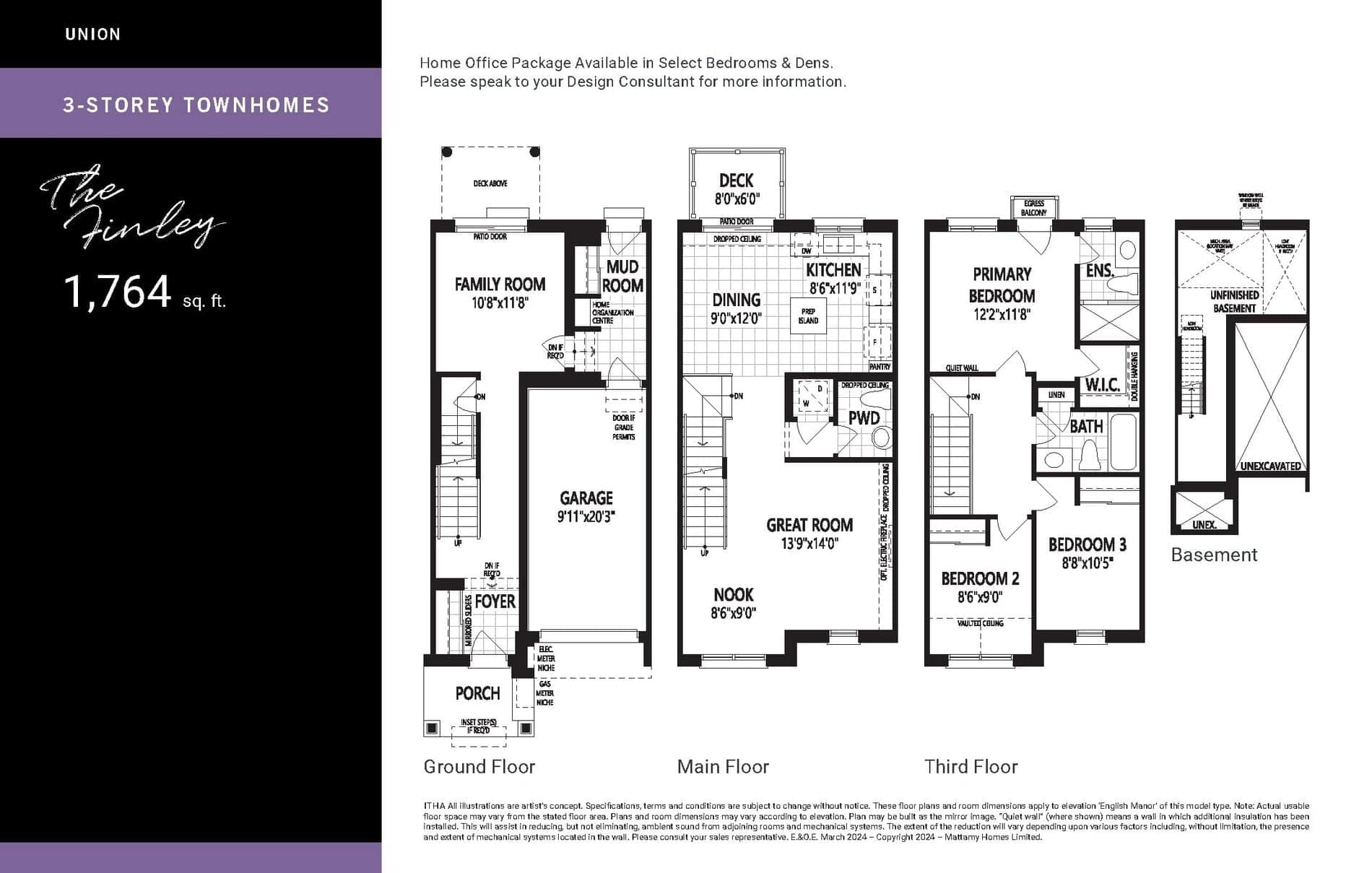 The Finley Floor Plan at Union Phase 3 by Mattamy Homes - 1764 sq.ft