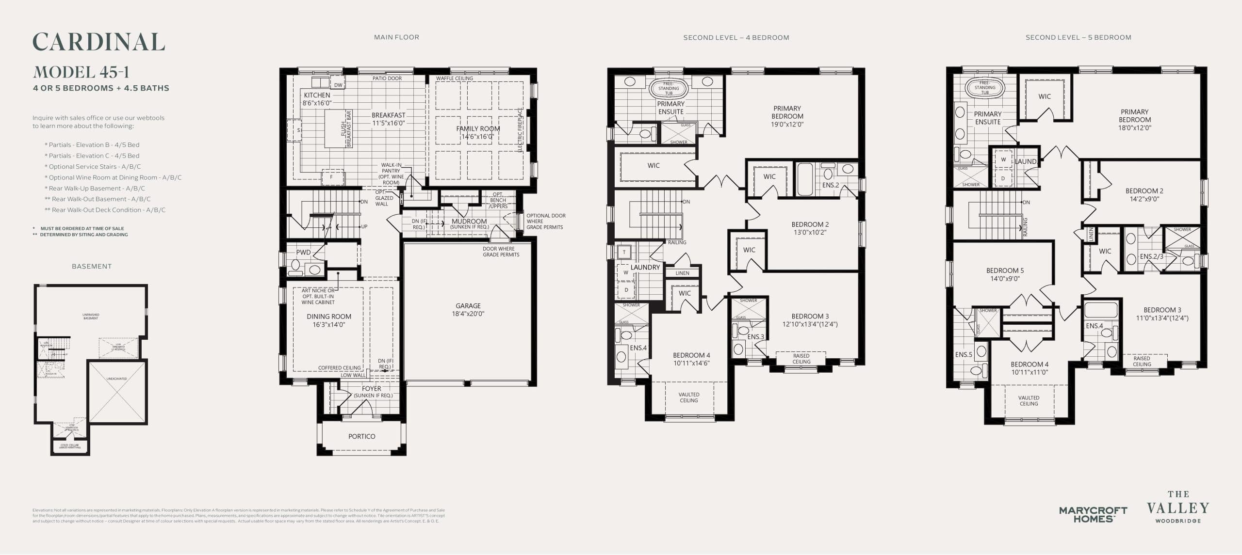 Cardinal Floor Plan at The Valley by Marycroft Homes - 3016 sq.ft