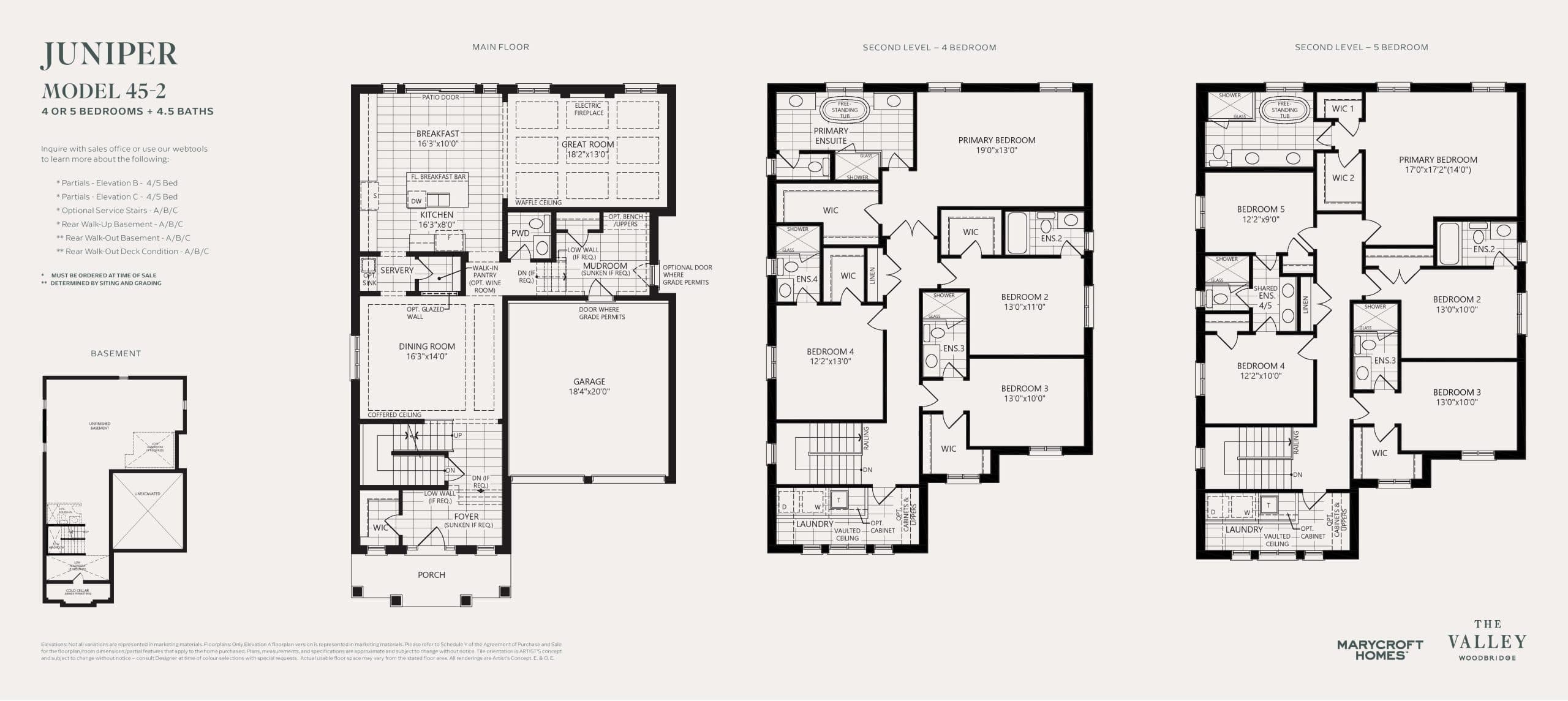Juniper Floor Plan at The Valley by Marycroft Homes - 3161 sq.ft
